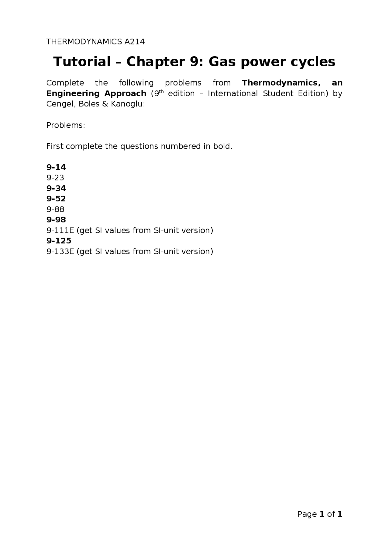 A tutorial for thermodynamics | Cheat Sheet Thermodynamics | Docsity
