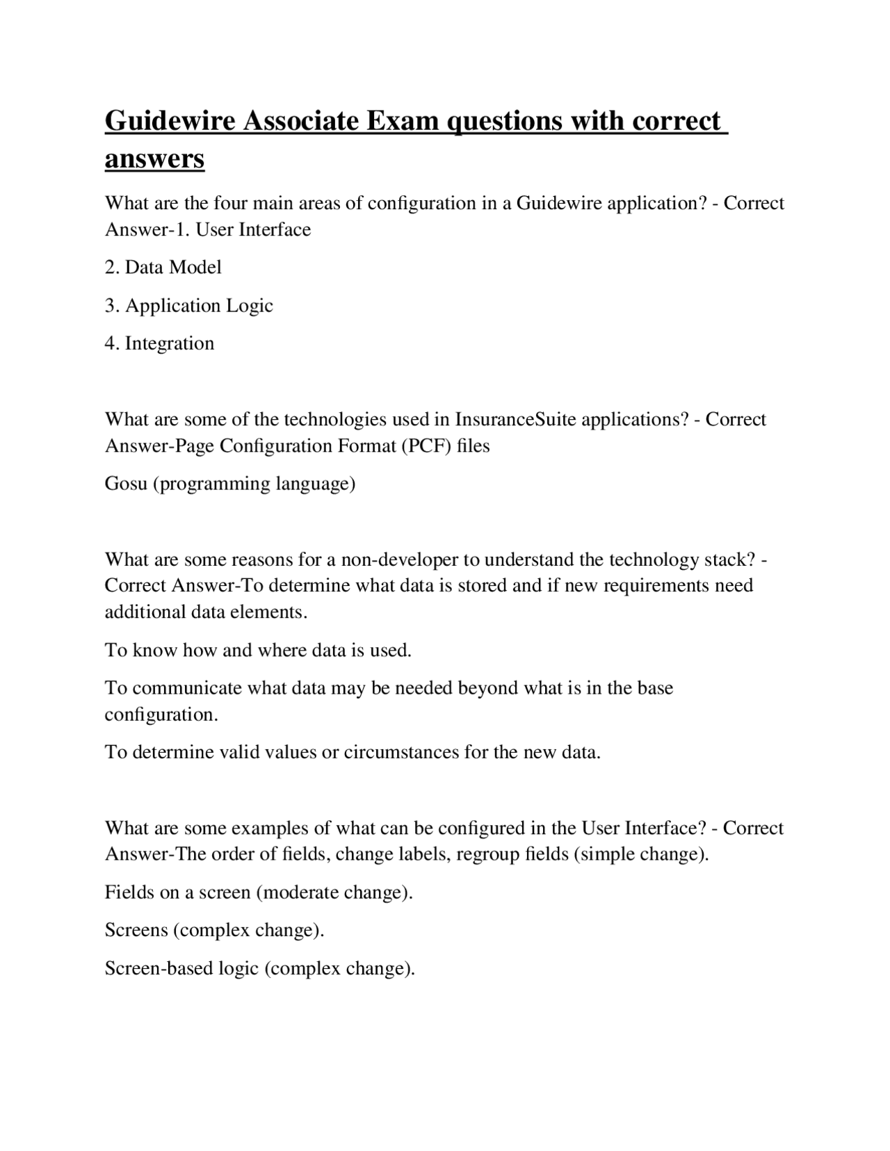Guidewire Associate Exam: Q&A for Certification Preparation | Exams ...