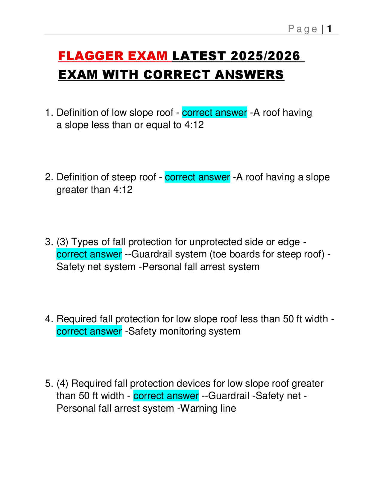 Flagger Certification Exam: Questions and Answers for Traffic Control | Exams Traffic Control ...