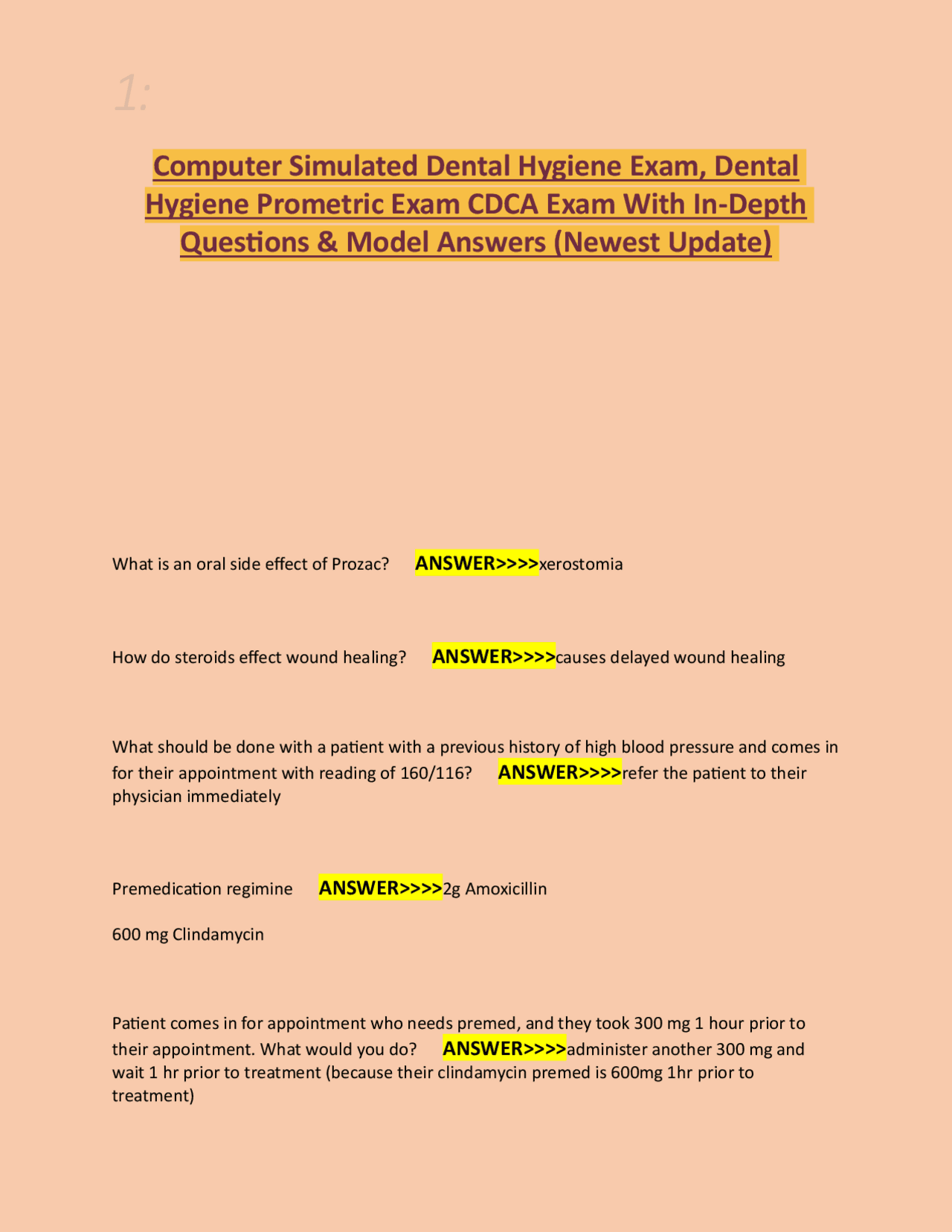 Computer Simulated Dental Hygiene Exam, Dental Hygiene Prometric Exam ...