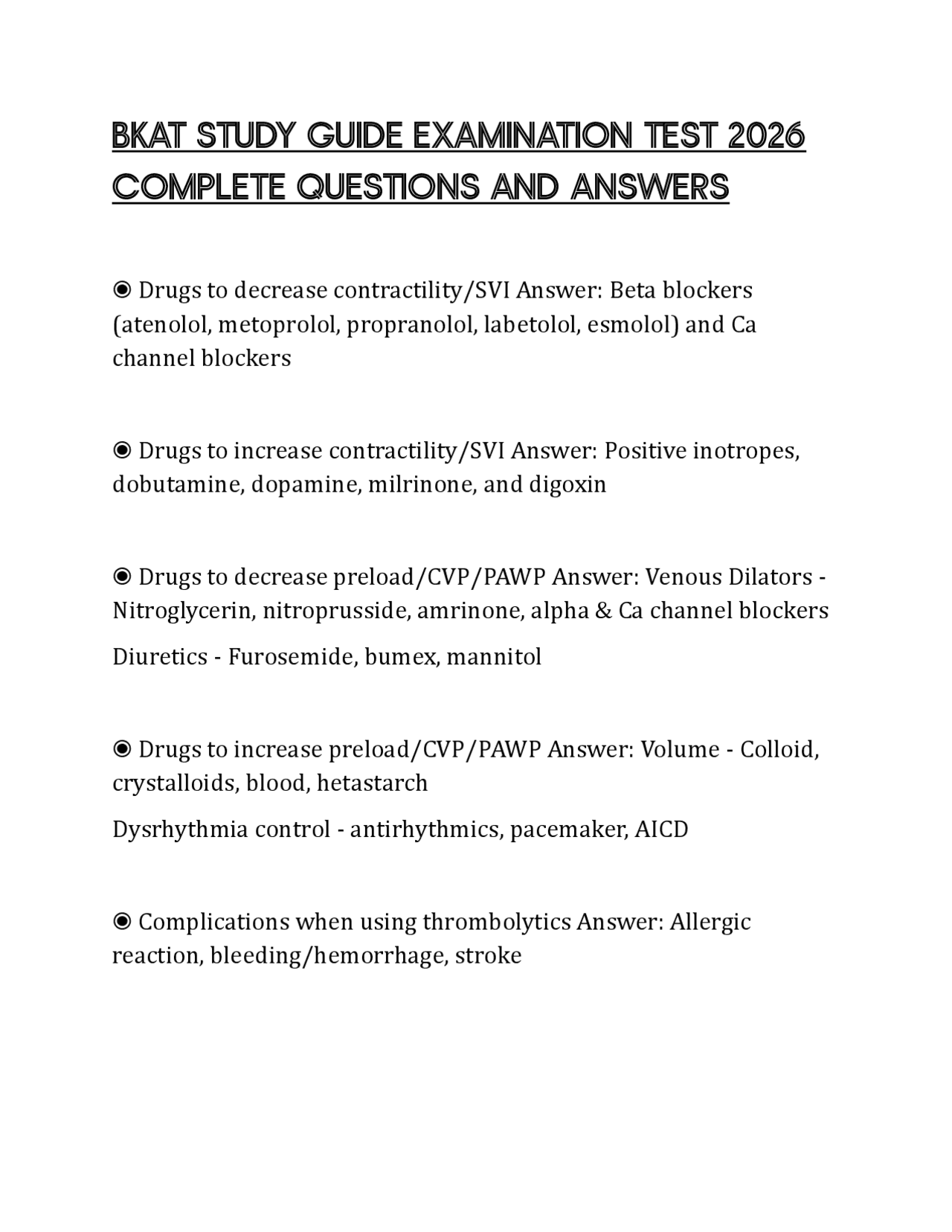 BKAT STUDY GUIDE EXAMINATION TEST 2026 COMPLETE QUESTIONS AND ANSWERS ...