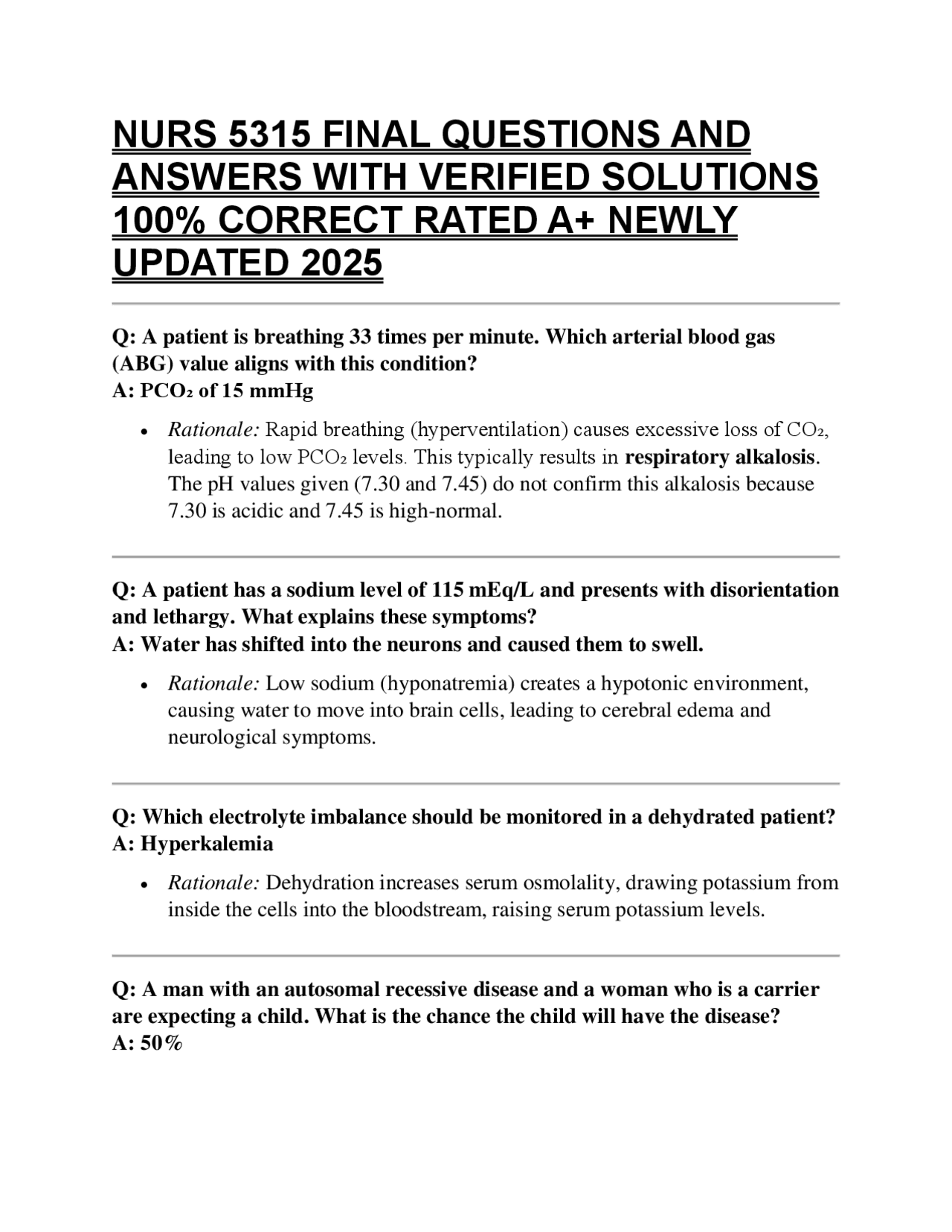 NURS 5315 FINAL QUESTIONS AND ANSWERS WITH VERIFIED SOLUTIONS 100% ...