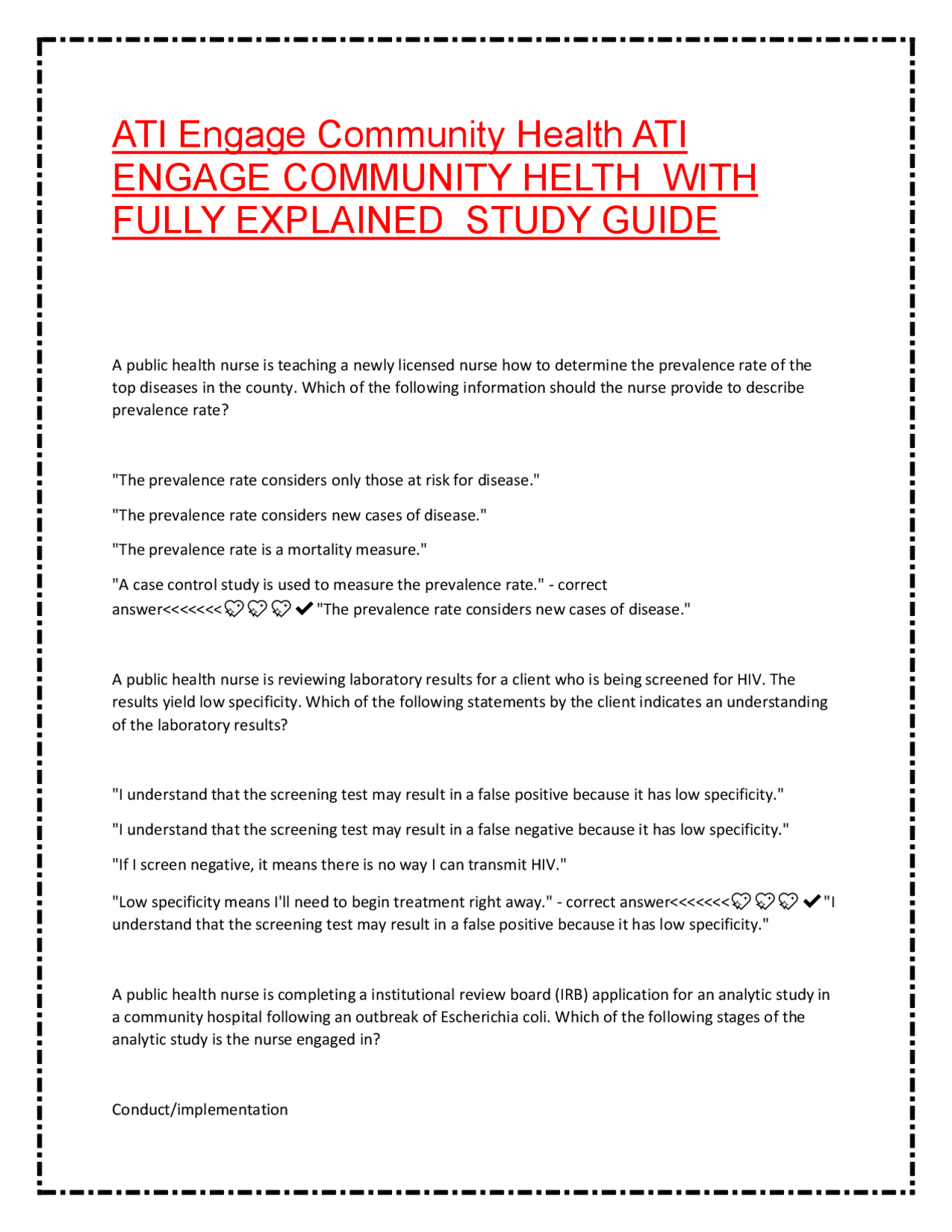 ATI Engage Community Health 2025–2026 Study Guide — Fully Explained ...