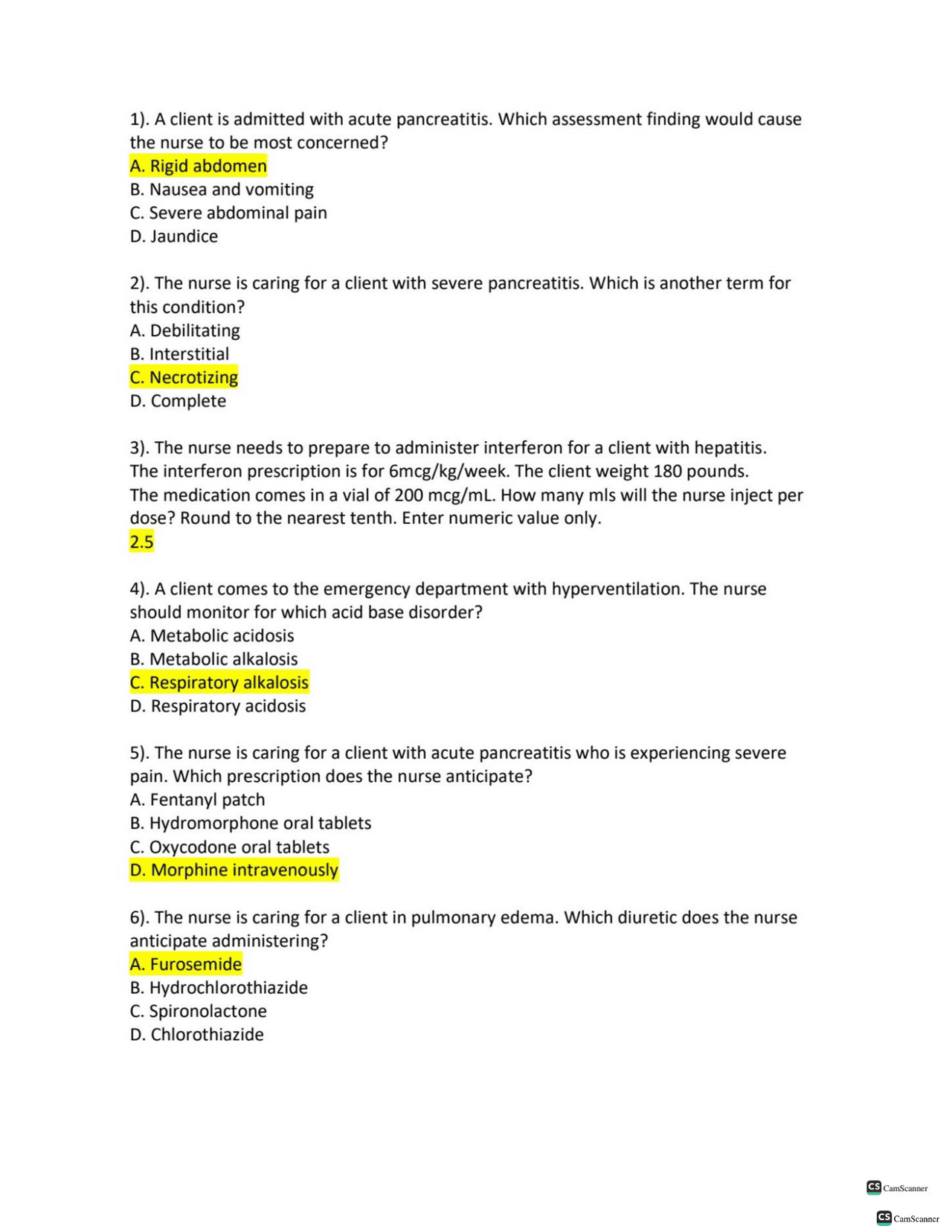 NSG 223 Med surg 2 exam 2 | Actual Q&A | 100& Correct | A Grade ...