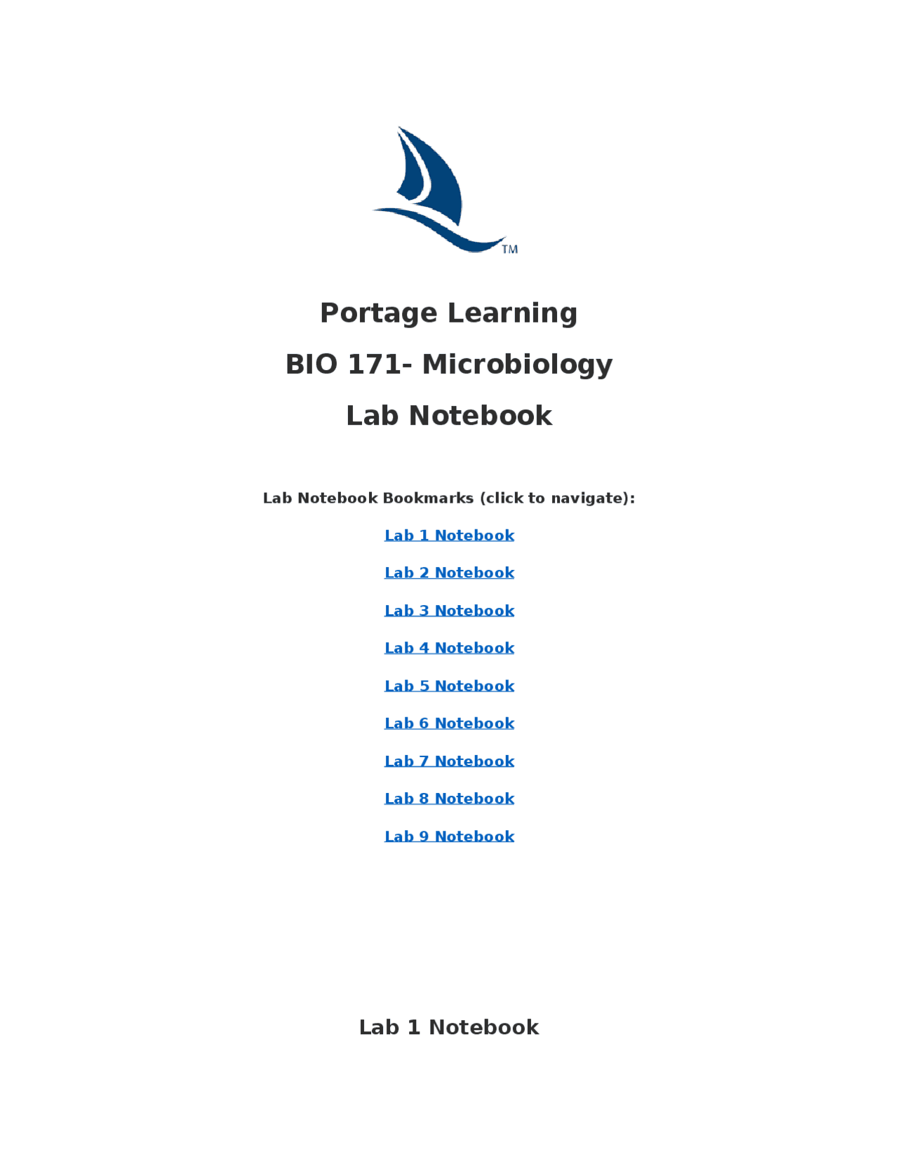 BIOL271 Lab Notebook 2 | Lab Reports Microbiology | Docsity