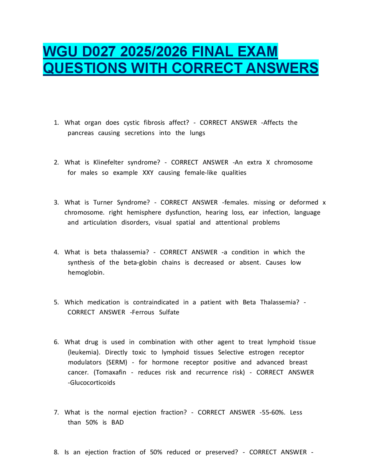 WGU D027 20252026 FINAL EXAM QUESTIONS WITH CORRECT ANSWERS | Exams ...