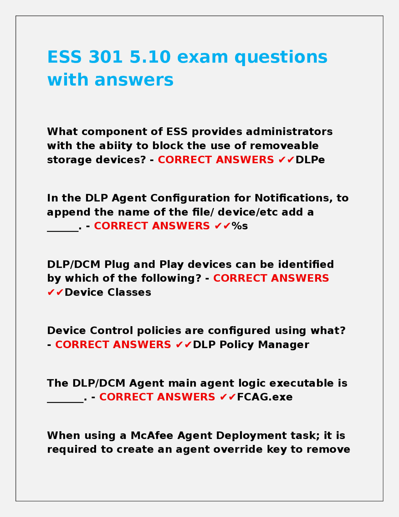 ESS 301 5.10 exam questions with answers | Exams Computer Communication ...