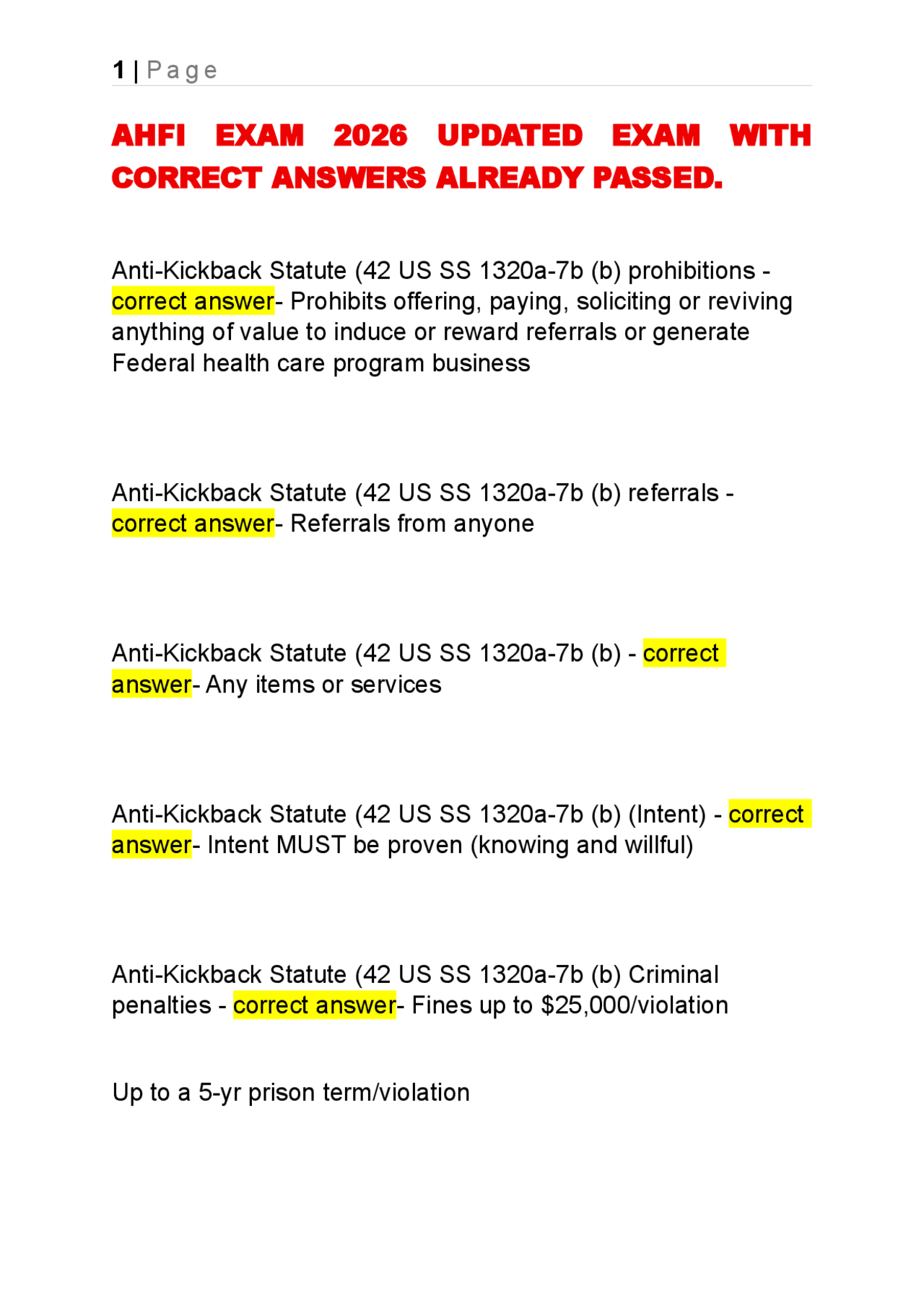 AHIP MODULE 5 2026 UPDATED EXAM WITH CORRECT ANSWERS ALREADY PASSED ...