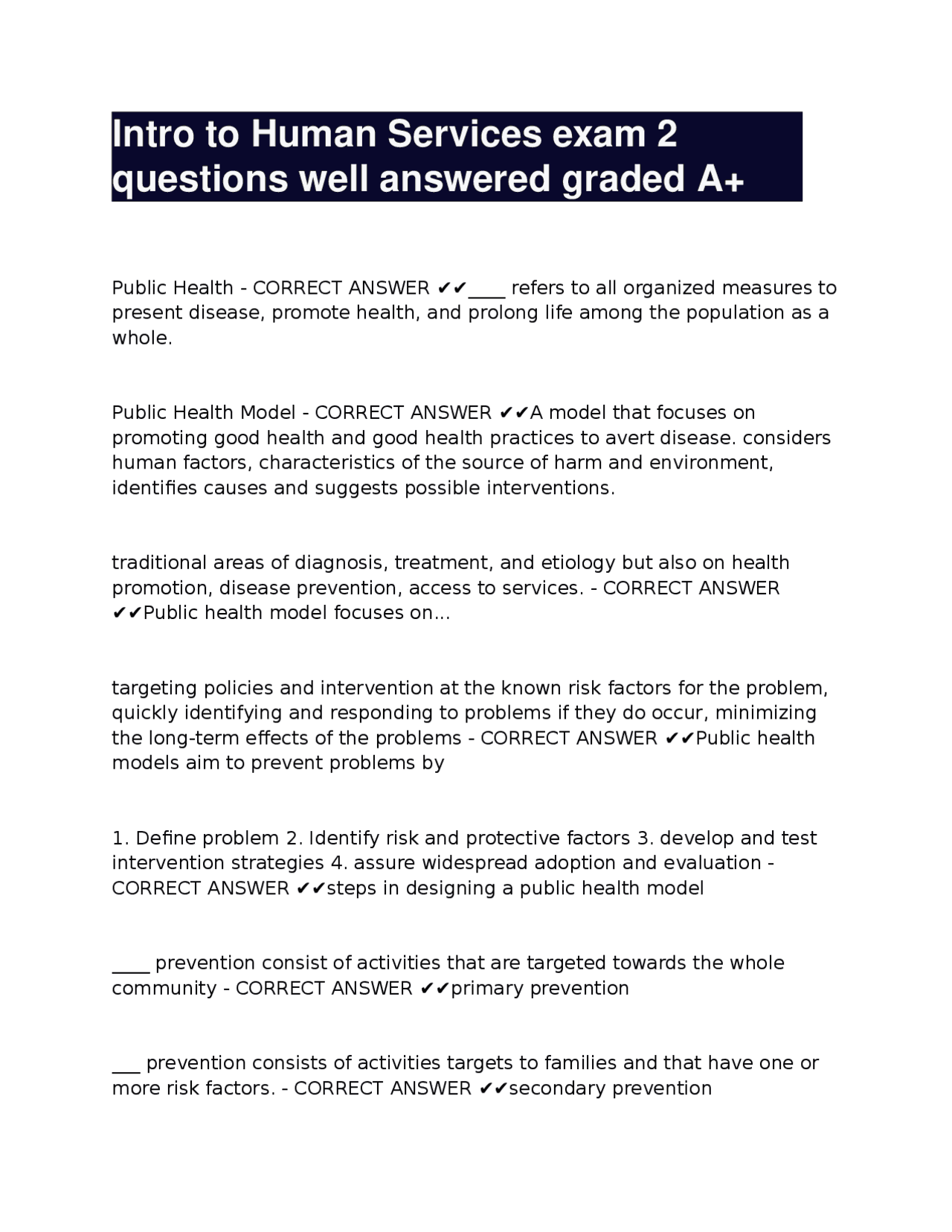 answered: 2 import Images High Quality Grahic Intro to Human Services exam 2 questions well answered graded A+-3.docx ...