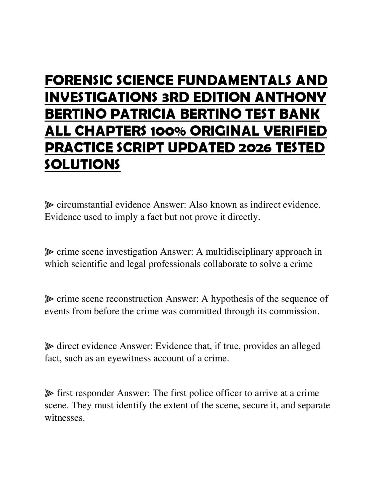 Fundamental Principles Of Forensic Science