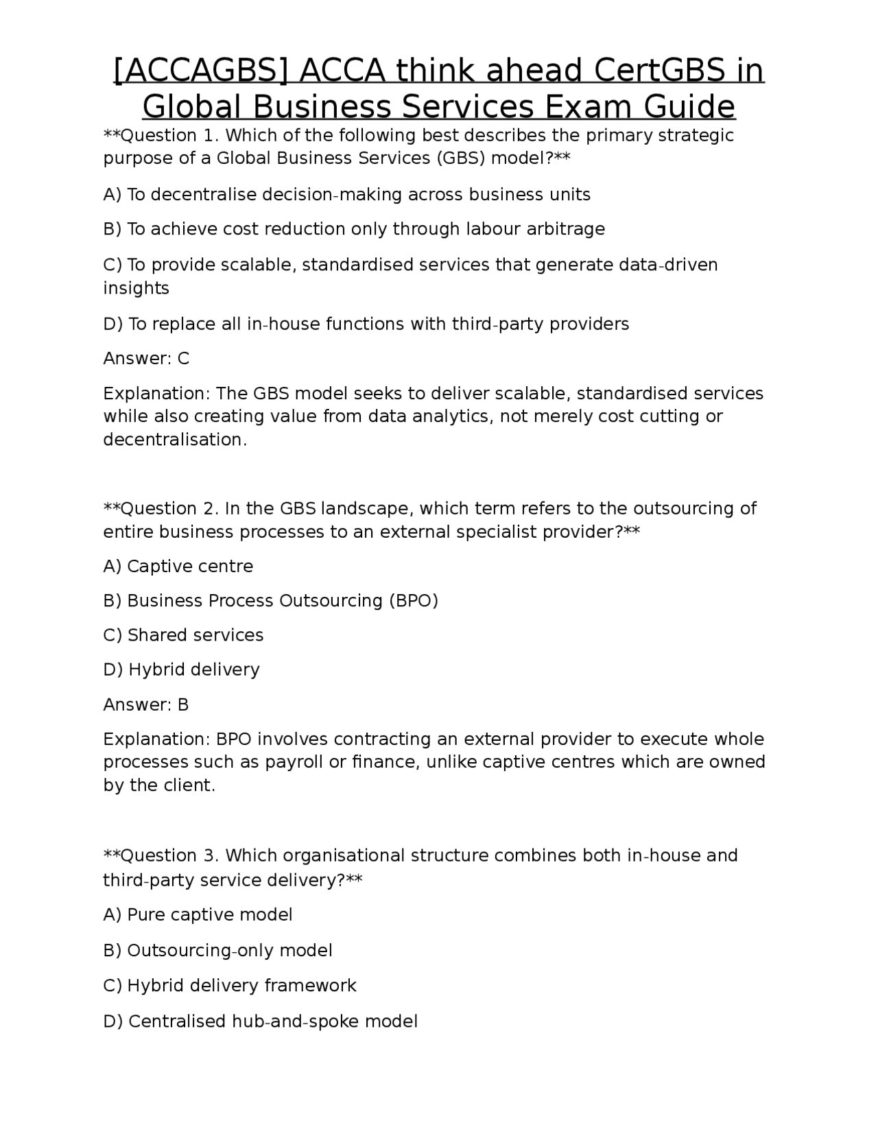 [ACCAGBS] ACCA think ahead CertGBS in Global Business Services Exam ...