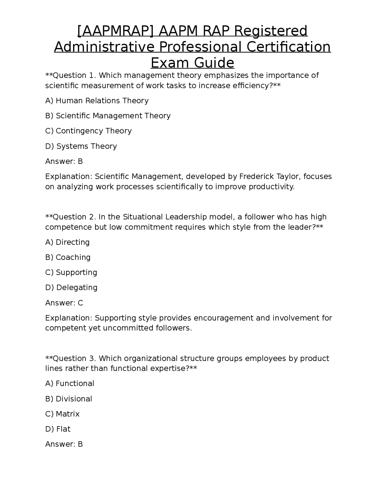 [AAPMRAP] AAPM RAP Registered Administrative Professional Certification ...