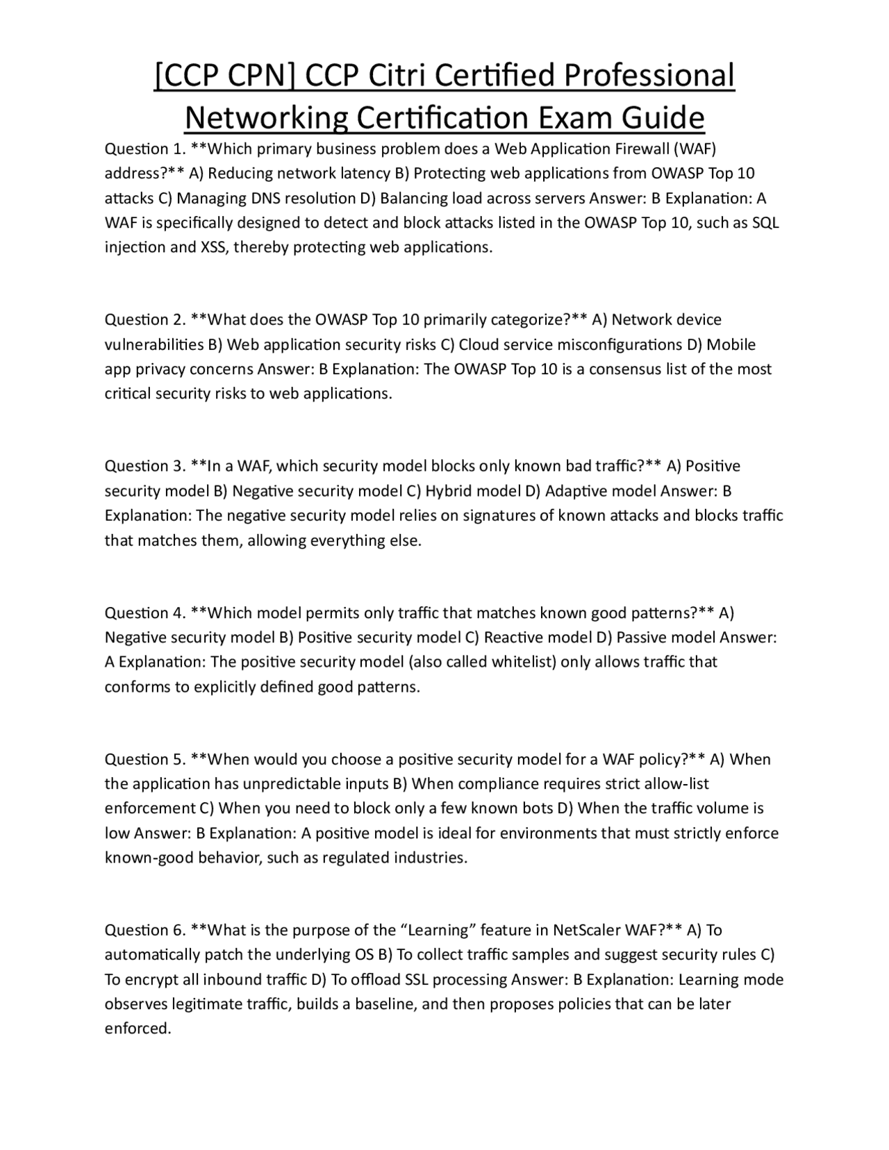 [CCP CPN] CCP Citri Certified Professional Networking Certification ...