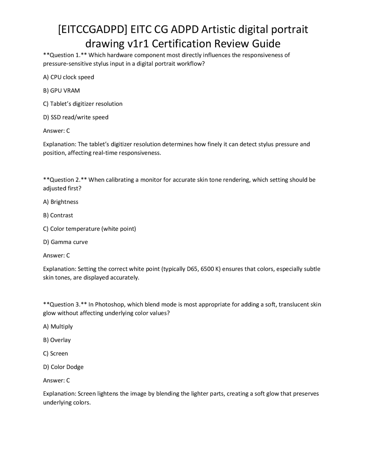 [EITCCGADPD] EITC CG ADPD Artistic digital portrait drawing v1r1 ...