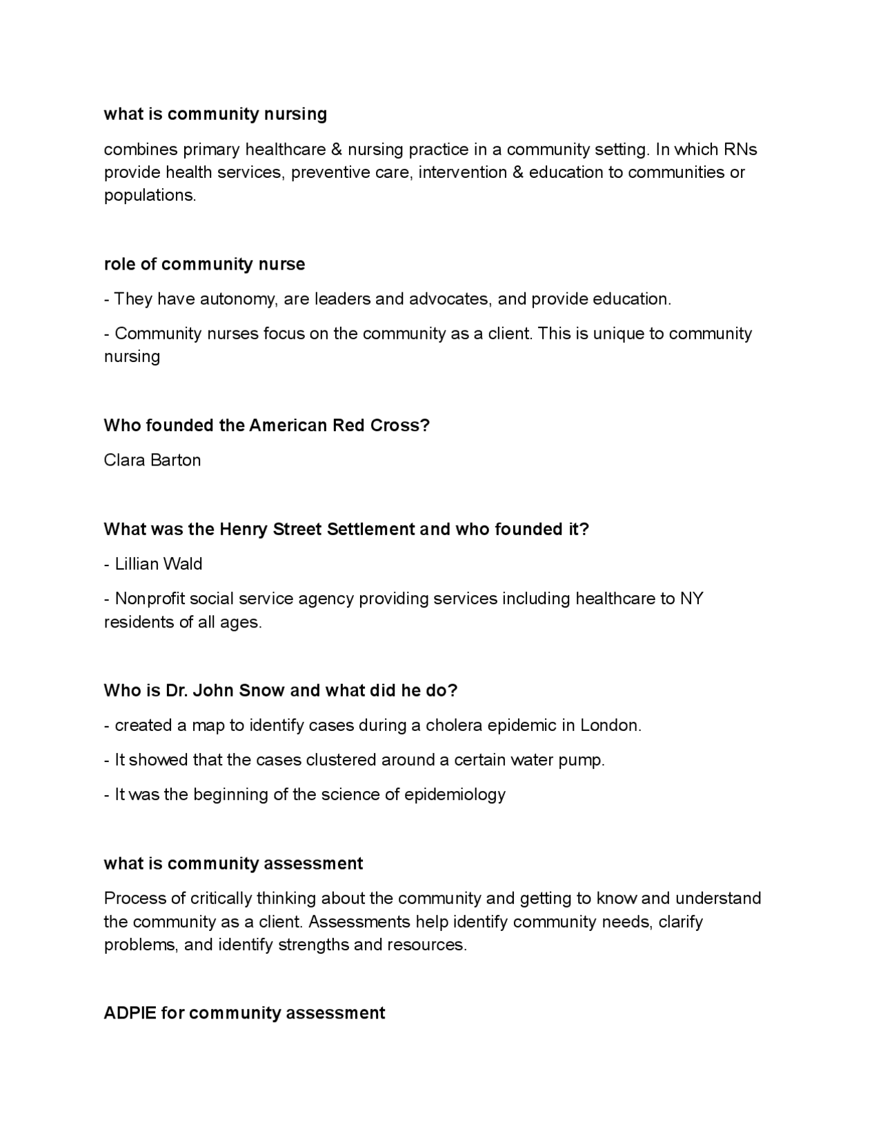 NR 442 Community Health Nursing Exam 1 – Complete Study Guide with ...