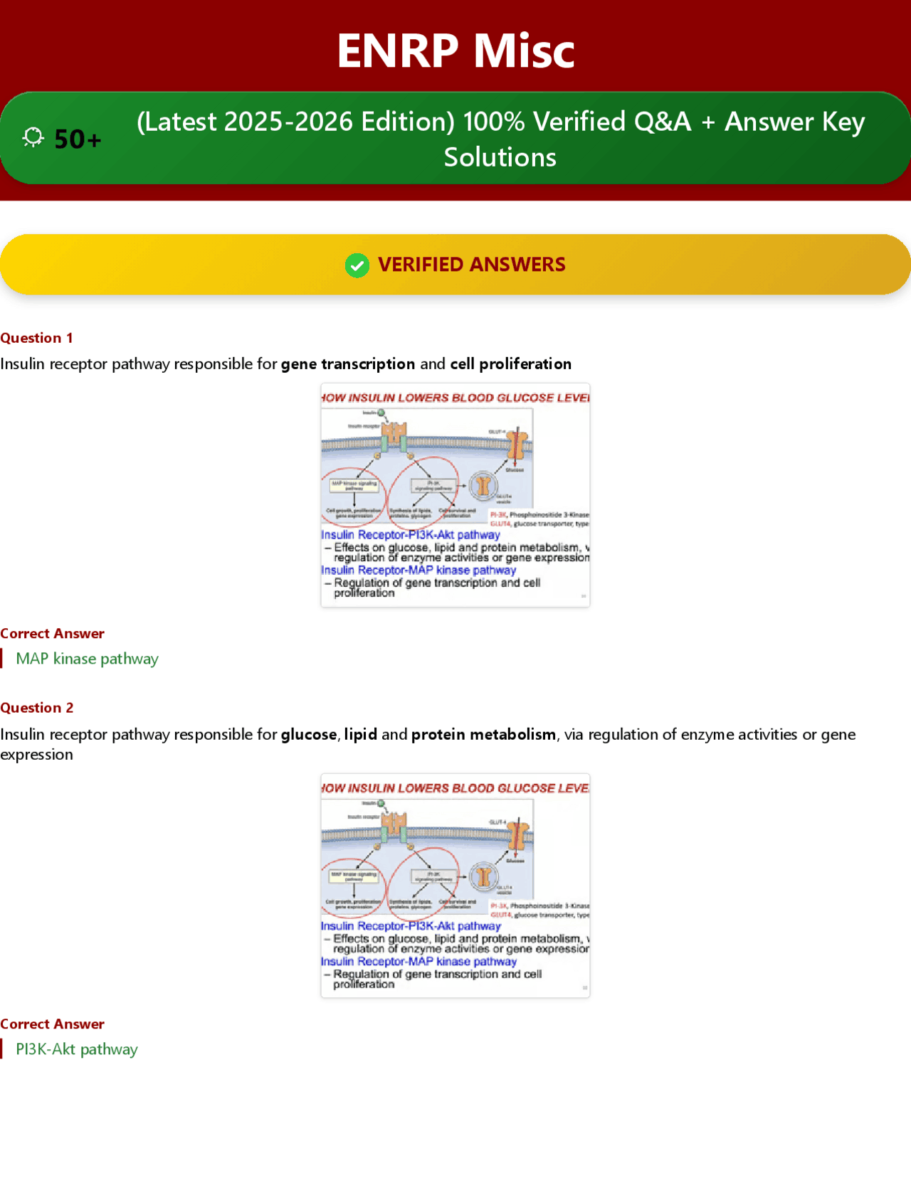 ENRP Misc 50+ (Latest 2025-2026 Edition) 100% Verified Q&A + Answer Key ...