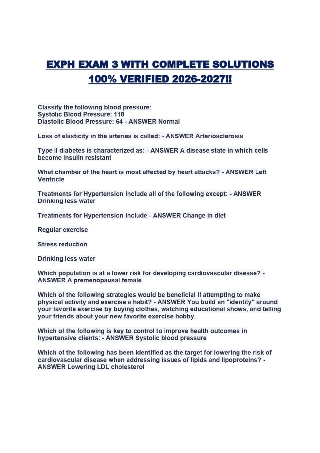 Expg23 Answers.pdf EXPH EXAM 3 WITH COMPLETE SOLUTIONS 100% VERIFIED 2026-2027!! | Exams ...