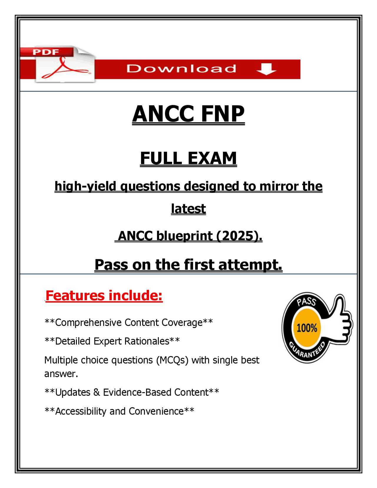 ANCC FNP Full Exam (2026 / 2027) | Family Nurse Practitioner | ANCC ...