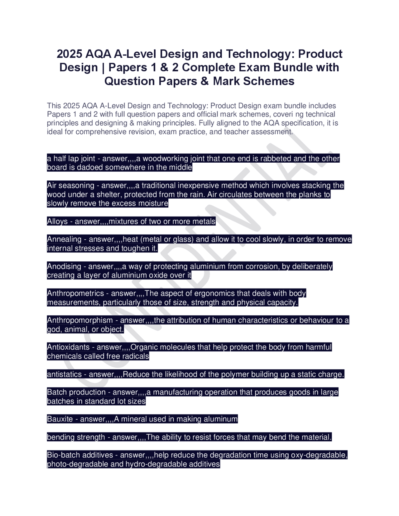 2025 AQA A-Level Design and Technology: Product Design | Papers 1 & 2 ...