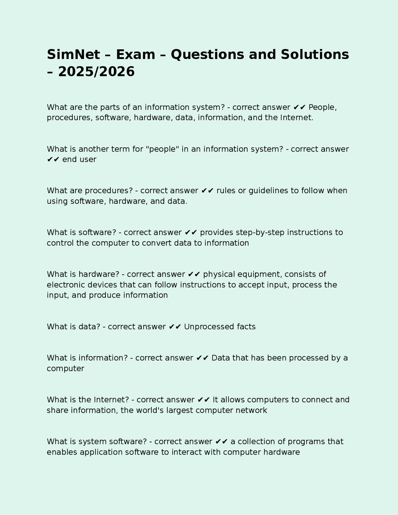 SimNet – Exam – Questions and Solutions – 2025-2026-14.docx | Exams ...