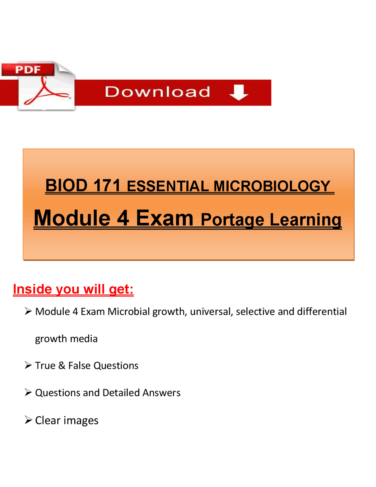 Essential Microbiology (2026/2027) | Module 4 Exam | Portage Learning ...