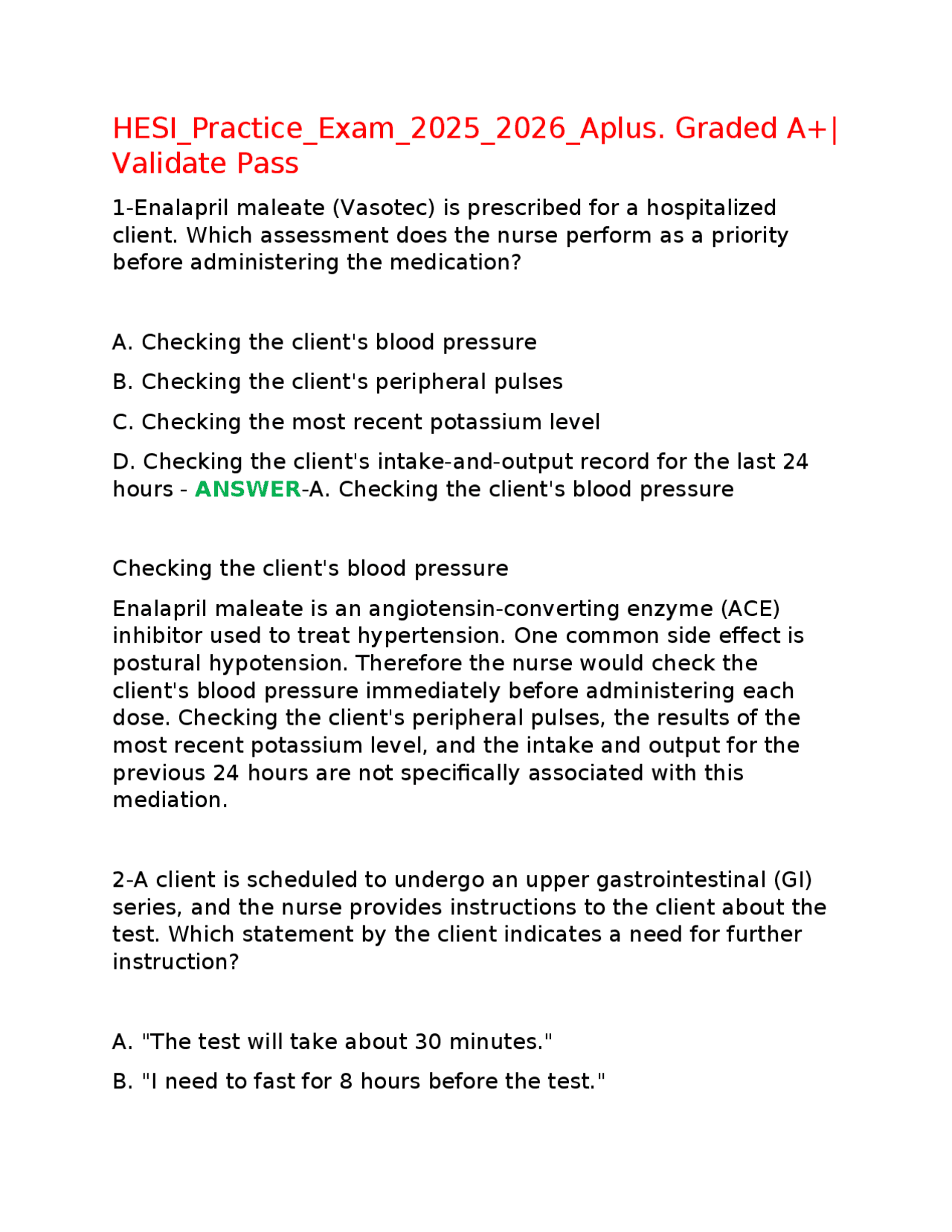 HESI_Practice_Exam_2025_2026_Aplus. Graded A+| Validate Pass | Exams ...