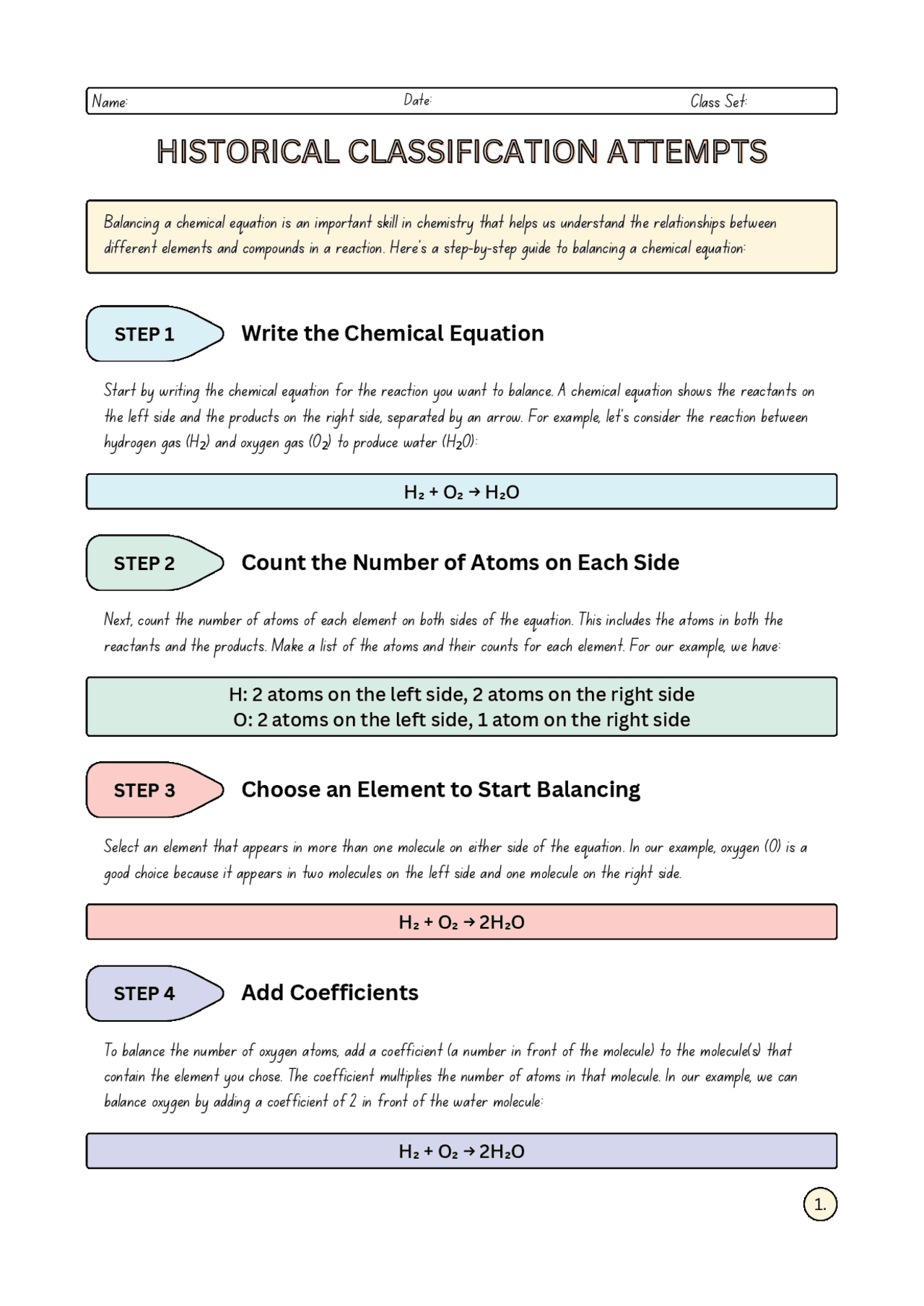 tep-by-Step Guide to Balancing Chemical Equations + Practice & Answer ...