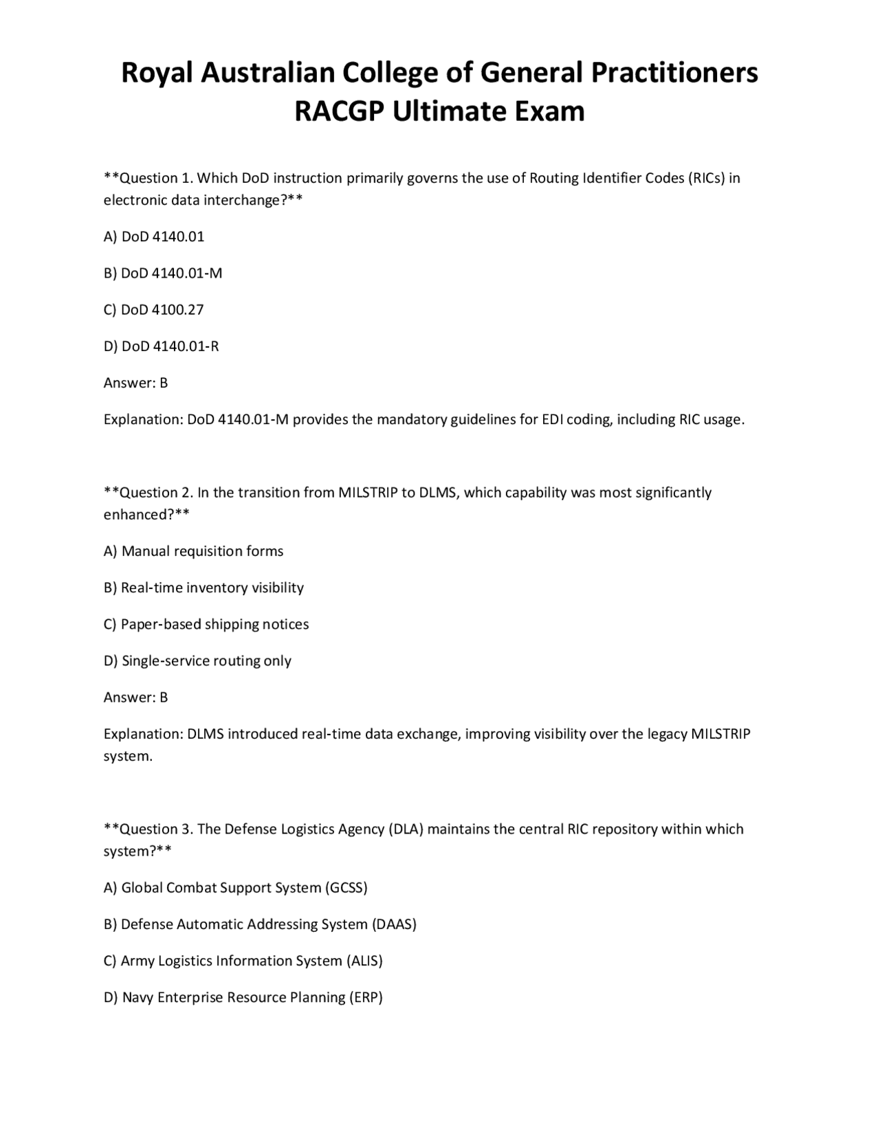 Racgp Dm Royal Australian College of General Practitioners RACGP Ultimate Exam ...