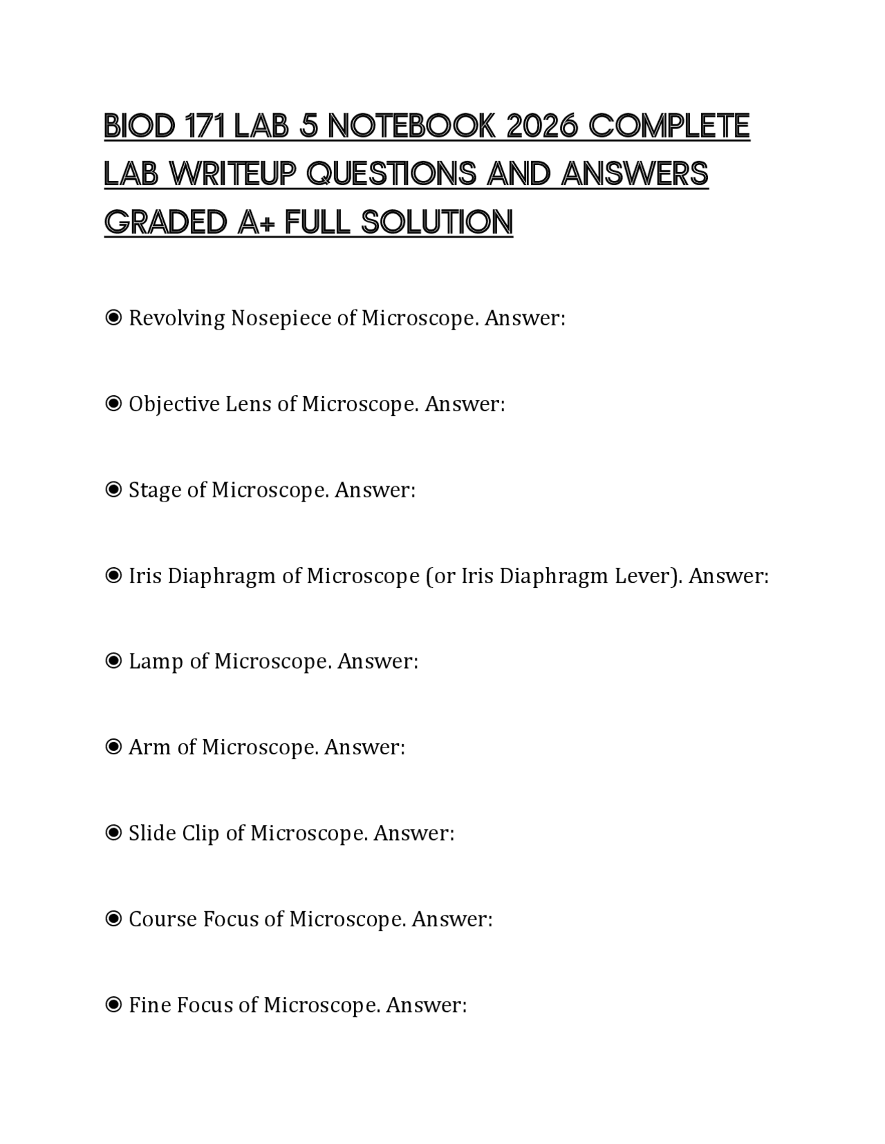 BIOD 171 LAB 5 NOTEBOOK 2026 COMPLETE LAB WRITEUP QUESTIONS AND ANSWERS ...