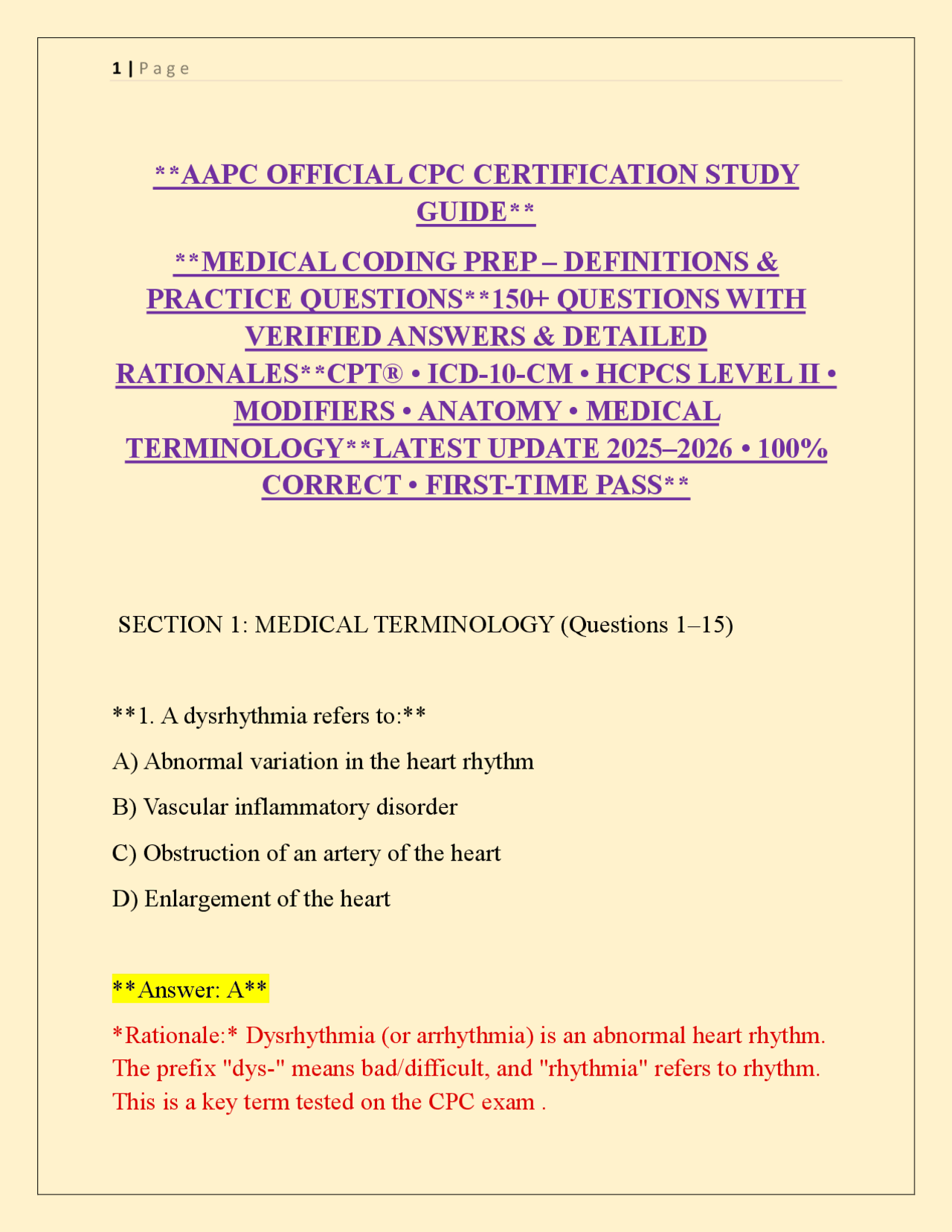 AAPC Official CPC Certification Study Guide 2025-2026 – Medical Coding ...