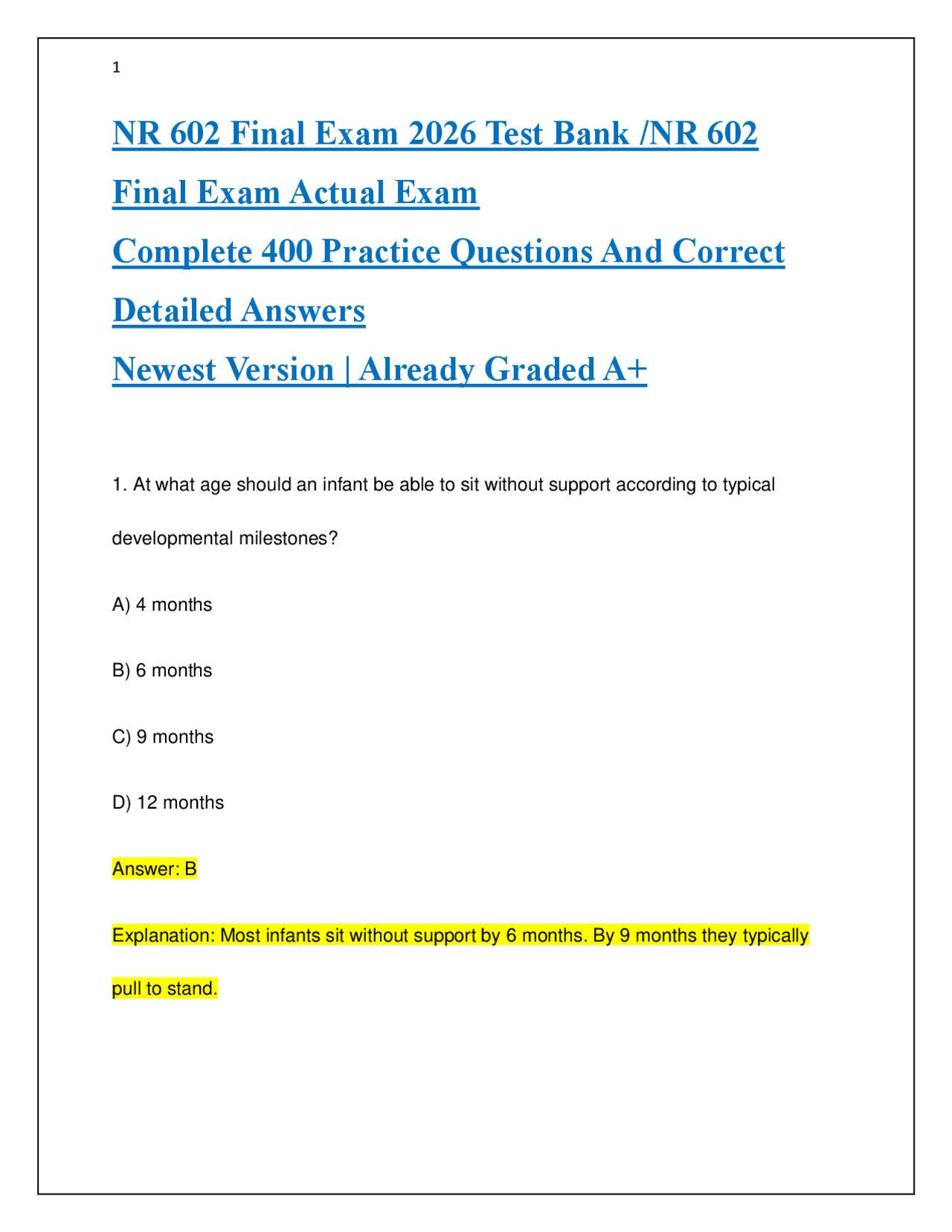 NR 602 Final Exam 2026 Test Bank /NR 602 Final Exam Actual Exam ...
