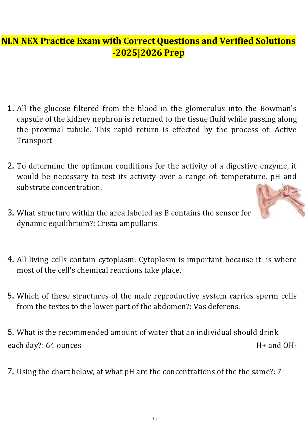 NLN NEX Practice Exam 2025/2026 – Correct Questions and Verified ...