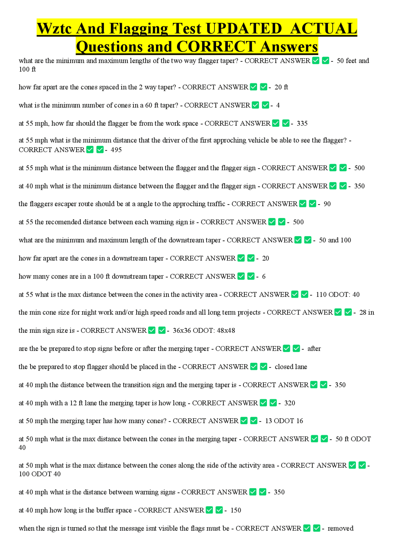 Wztc And Flagging Test UPDATED ACTUAL Questions and CORRECT Answers ...