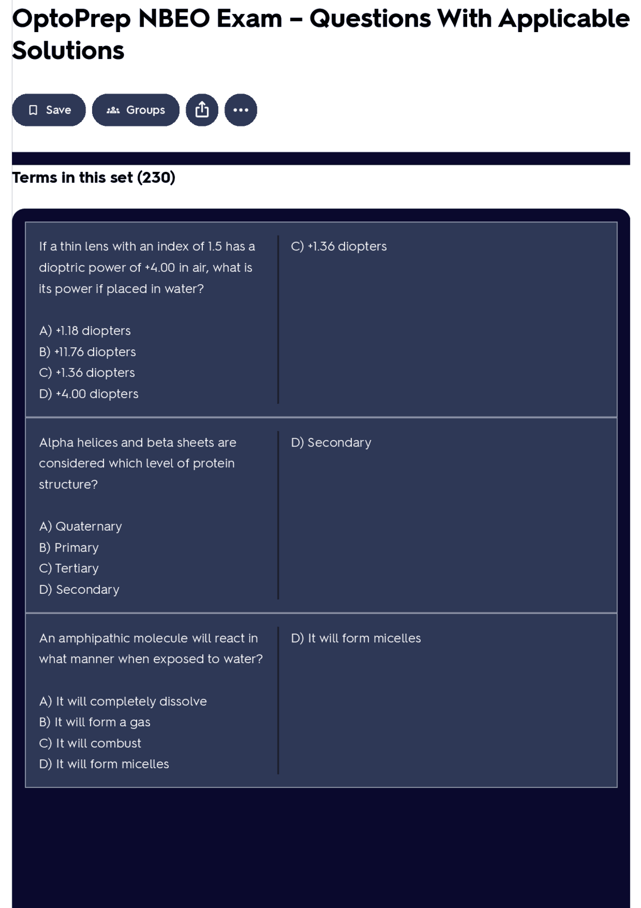 Optoprep OptoPrep NBEO Exam – Questions With Applicable Solutions | Exams Health ...