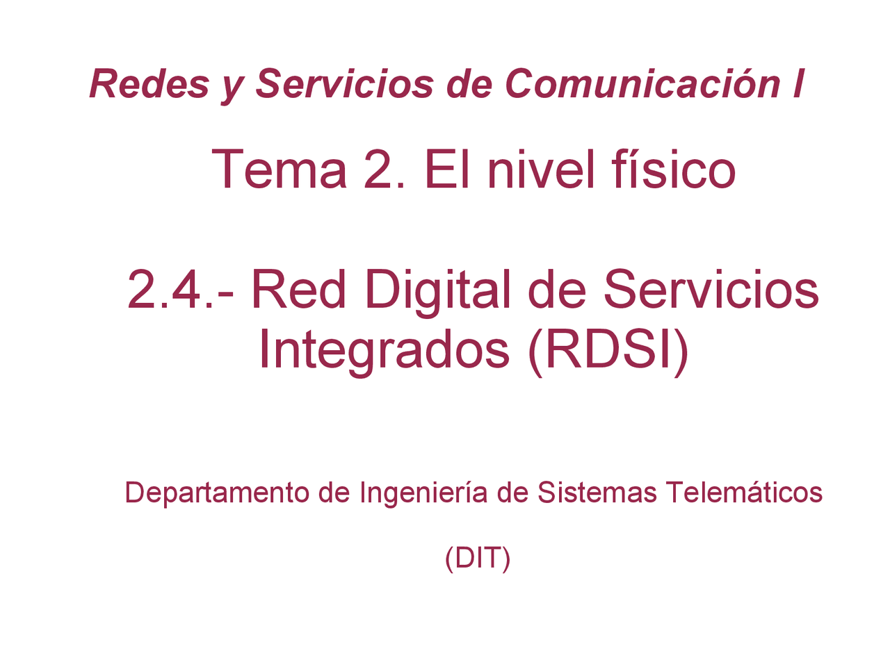 Red Digital de Servicios Integrados (RDSI) - Apuntes de Ingeniería de ...