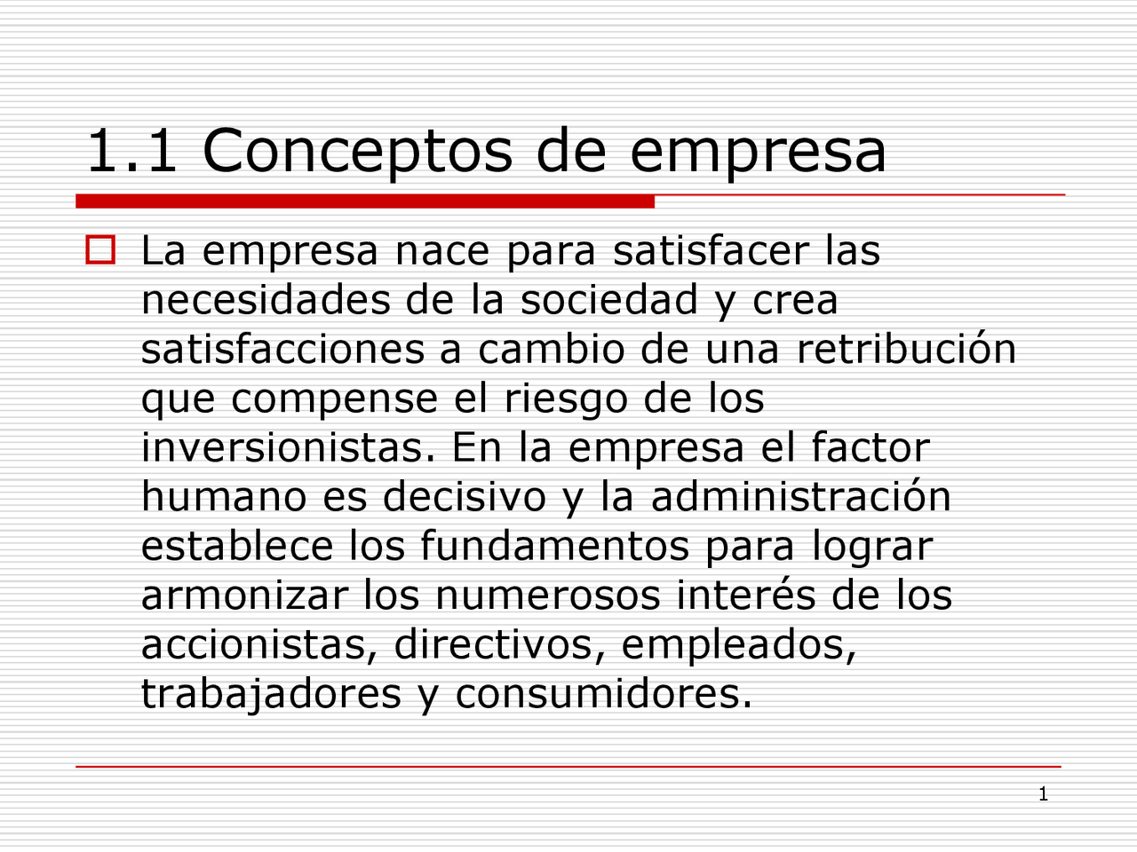 Conceptos de empresa - Apuntes de Relaciones Públicas - Docsity