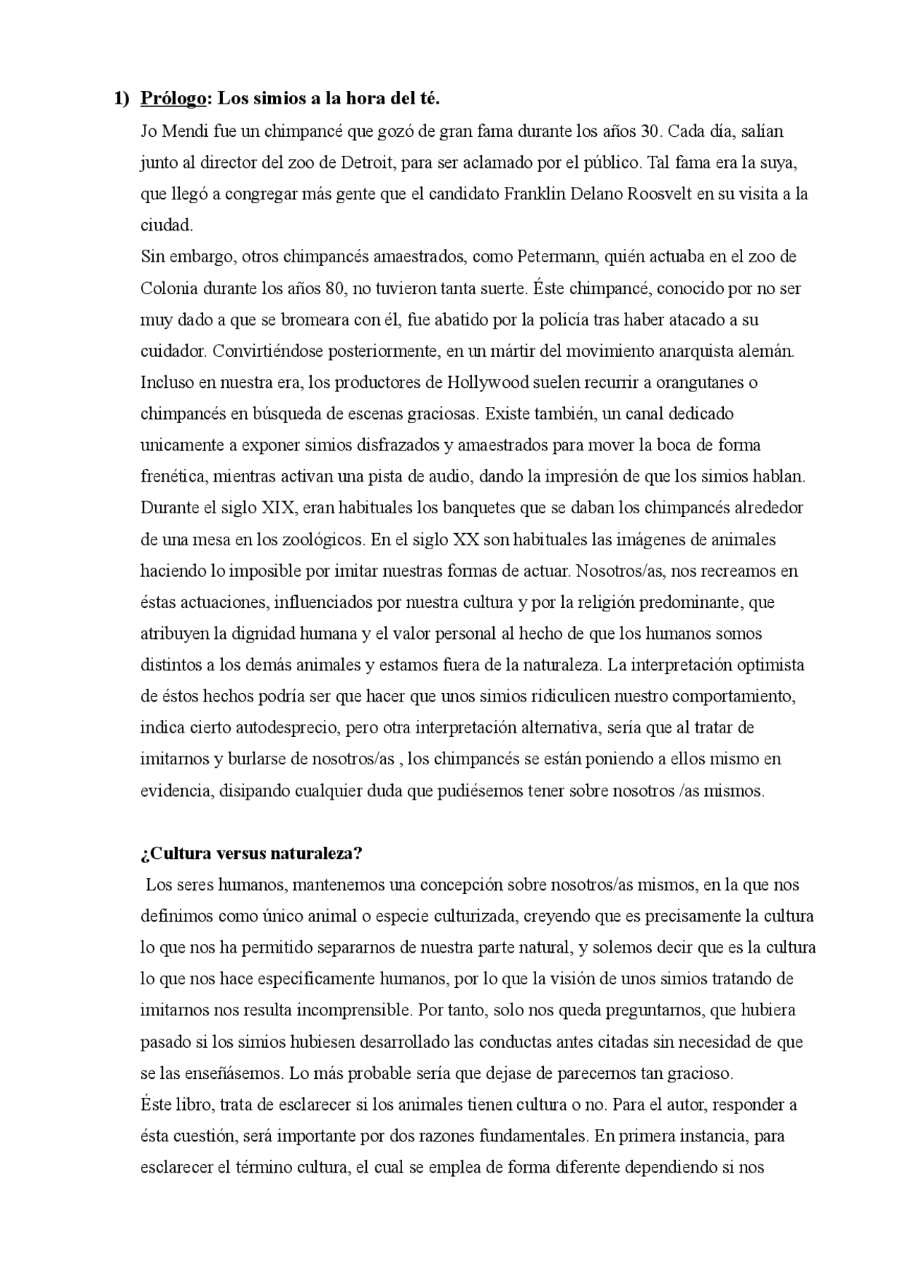 El simio y el aprendiz de sushi - Apuntes de Antropología Filosófica ...