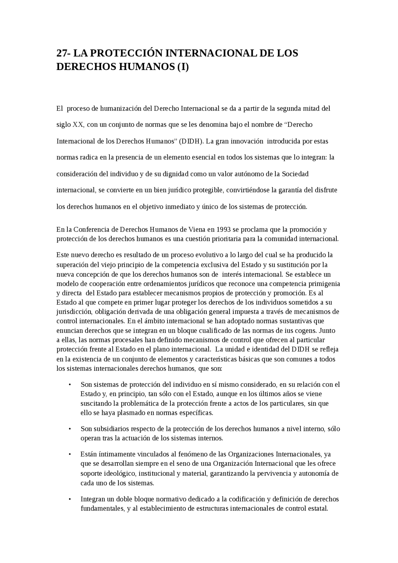 LA PROTECCIÓN INTERNACIONAL DE LOS DERECHOS HUMANOS - Apuntes de ...