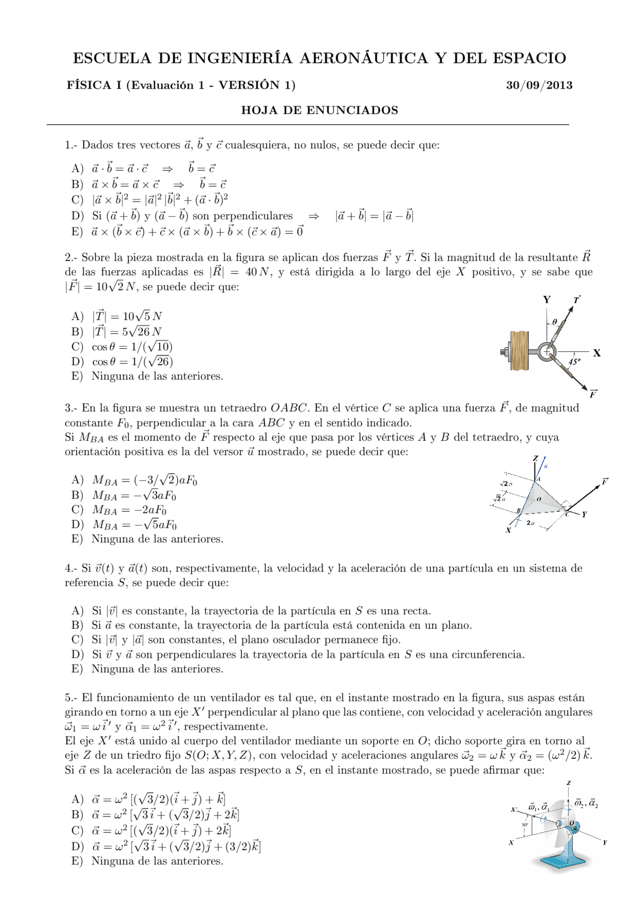 Ingenieria Aeronautica 09 13 Examenes De Ingenieria Aeronautica Docsity