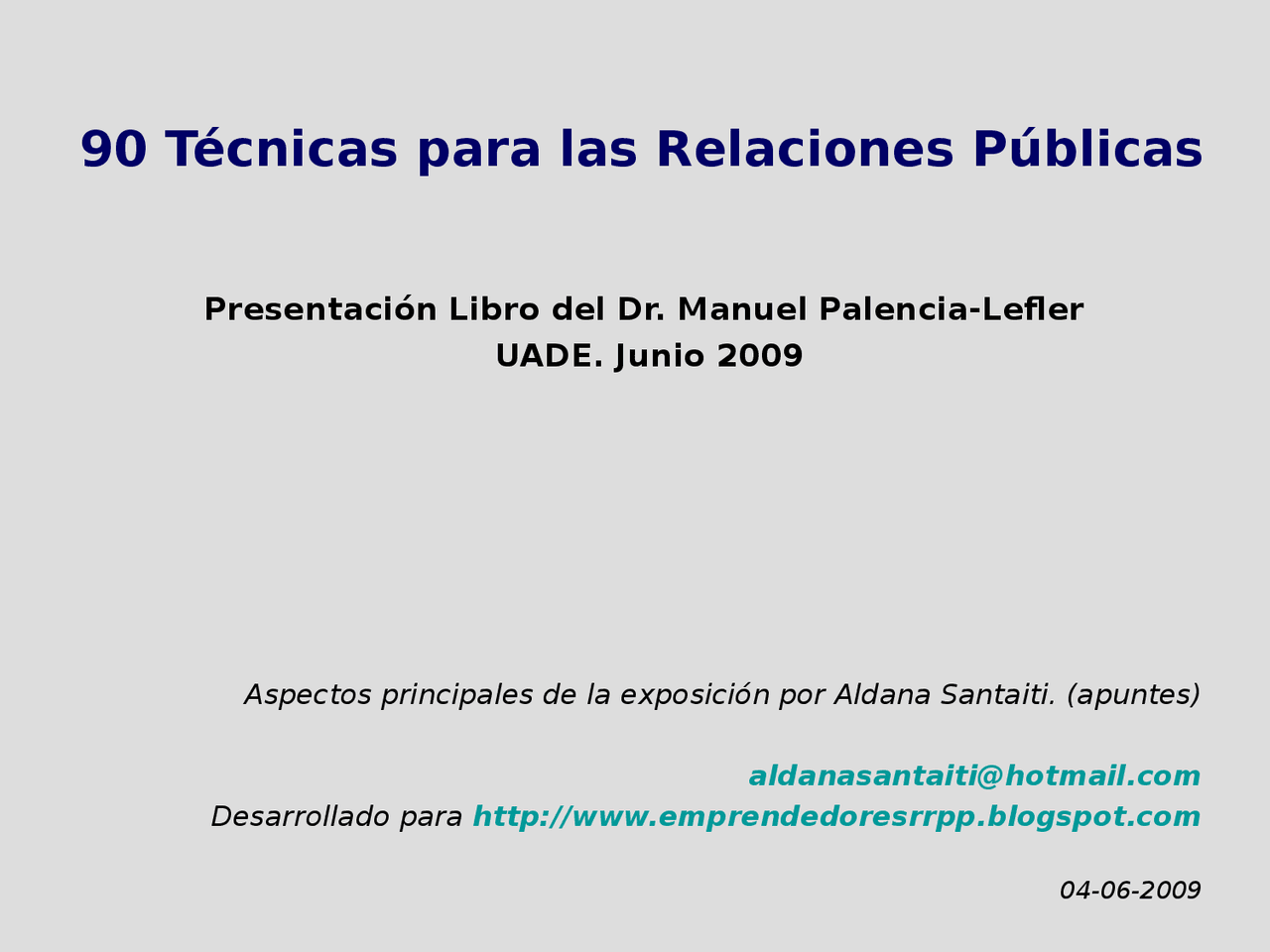 Resumen de 90 técnicas de relaciones públicas - Resúmenes de Arte | Docsity
