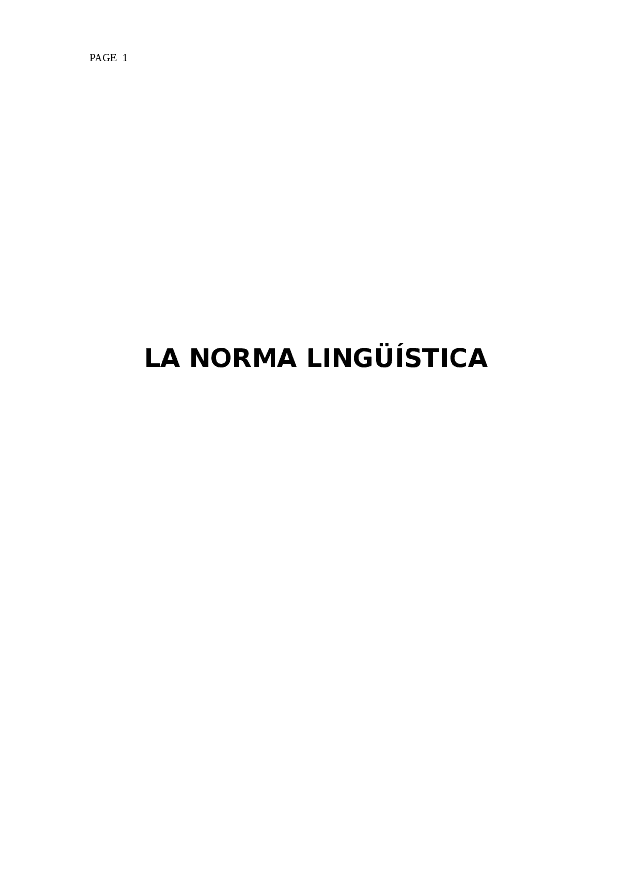 La norma linguística Apuntes de Idiomas Docsity