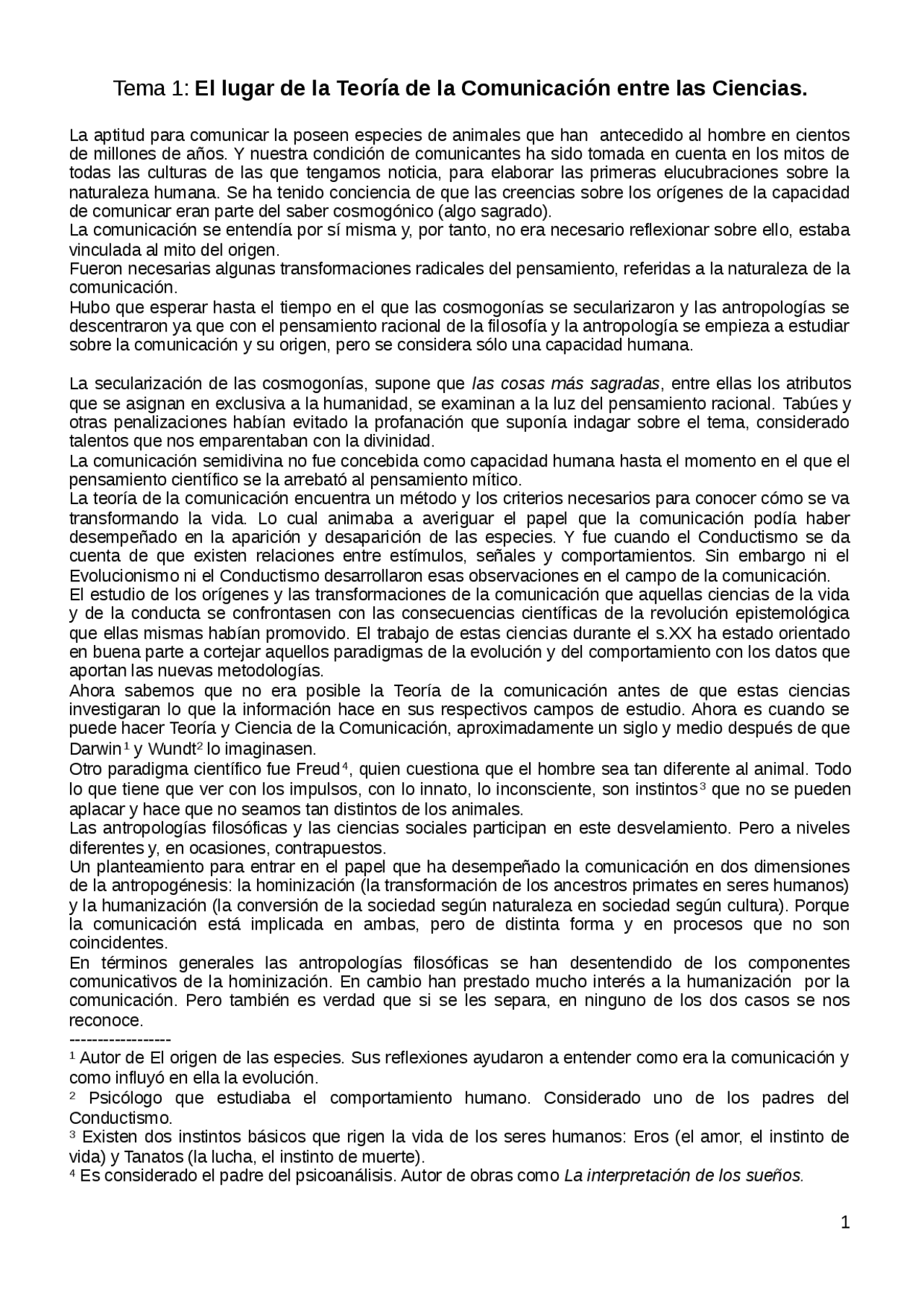 Tema 1 - Apuntes de Comunicación Audiovisual - Docsity