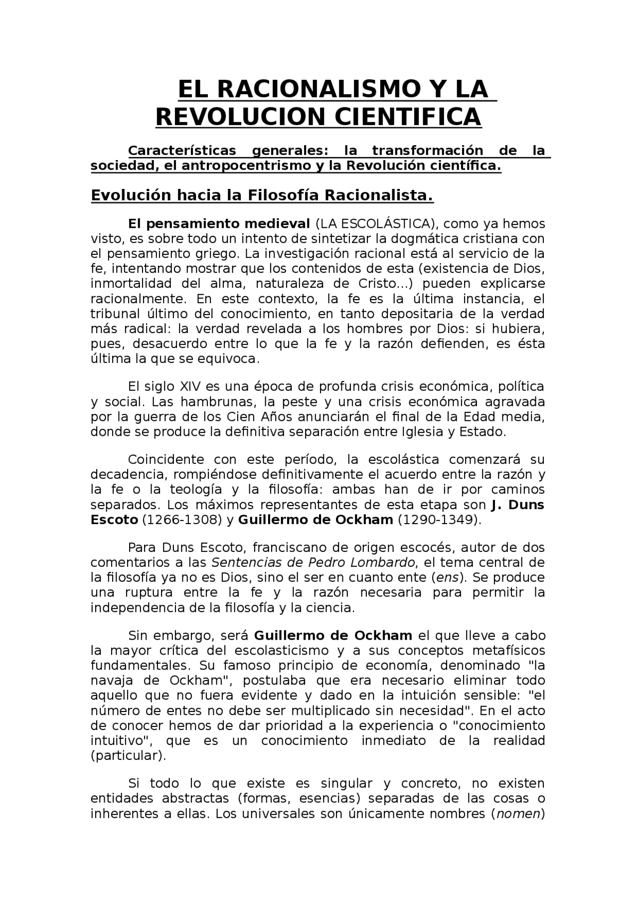 Racionalismo - Apuntes de Historia de la Teoría Política | Docsity