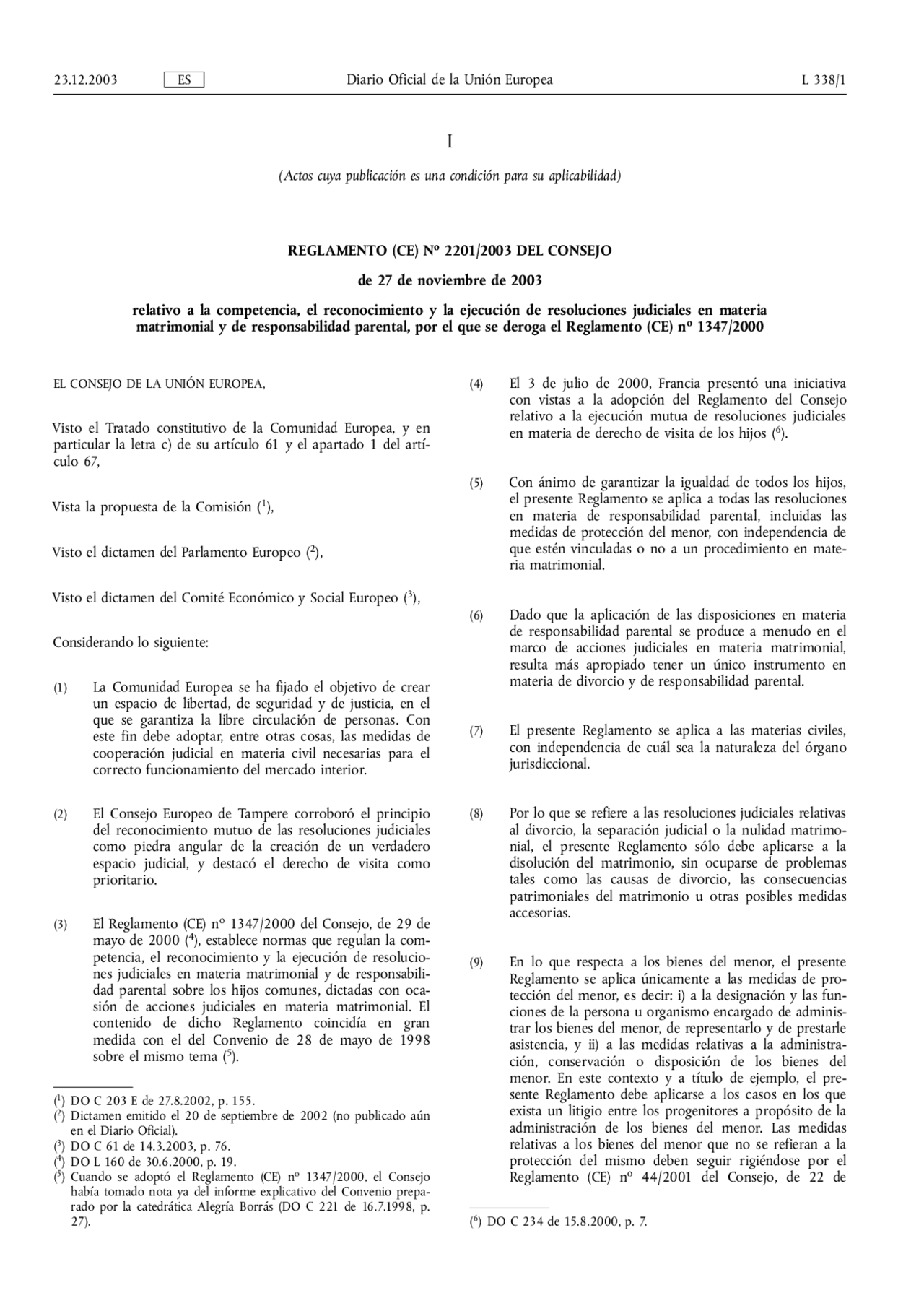 Reglamento Bruselas II derecho internacional privado Apuntes de
