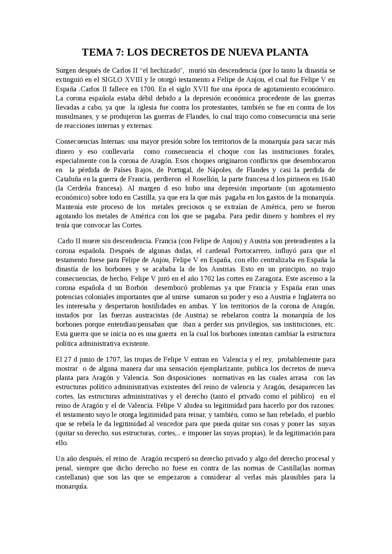 TEMA 7 LOS DECRETOS DE NUEVA
