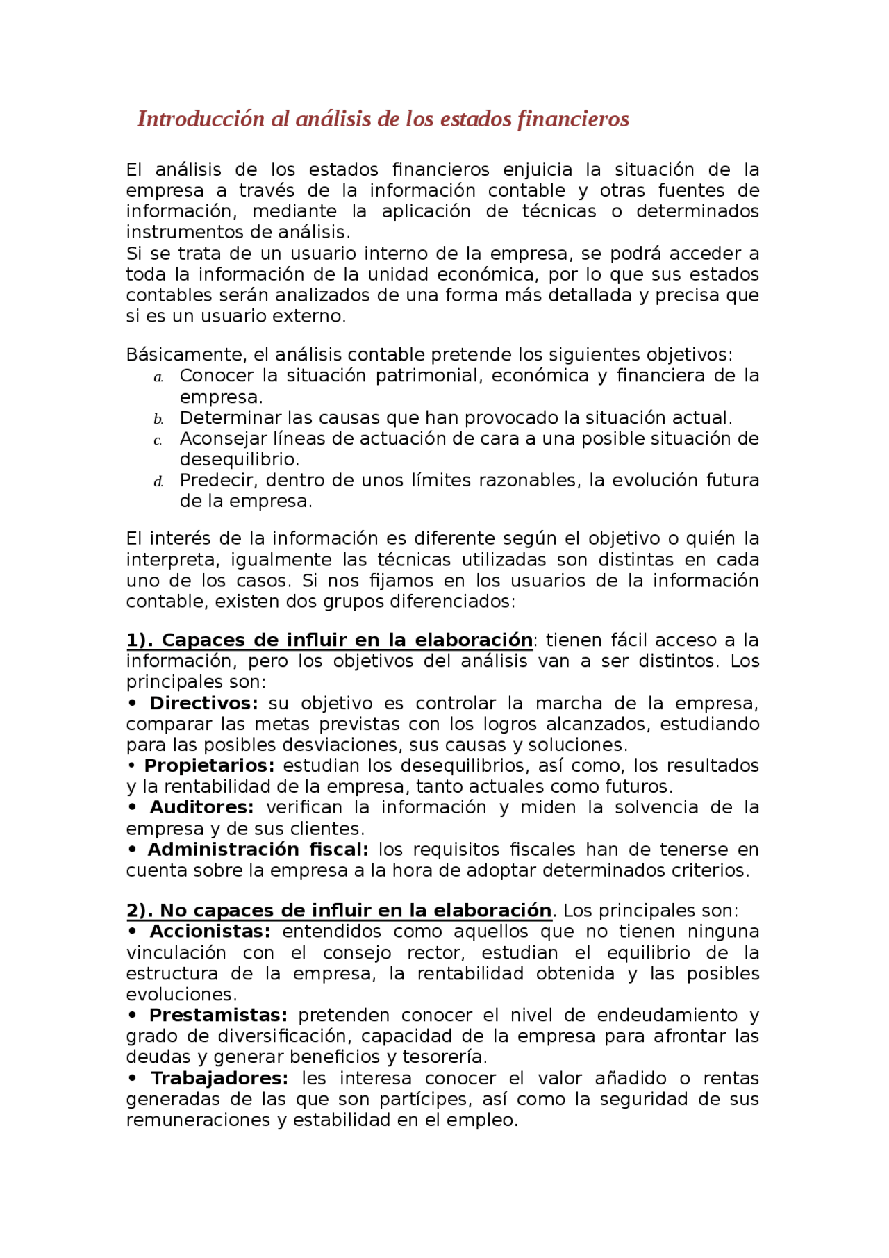 ANÁLISIS DE ESTADOS FINANCIEROS (RATIOS) - Apuntes de Contabilidad ...