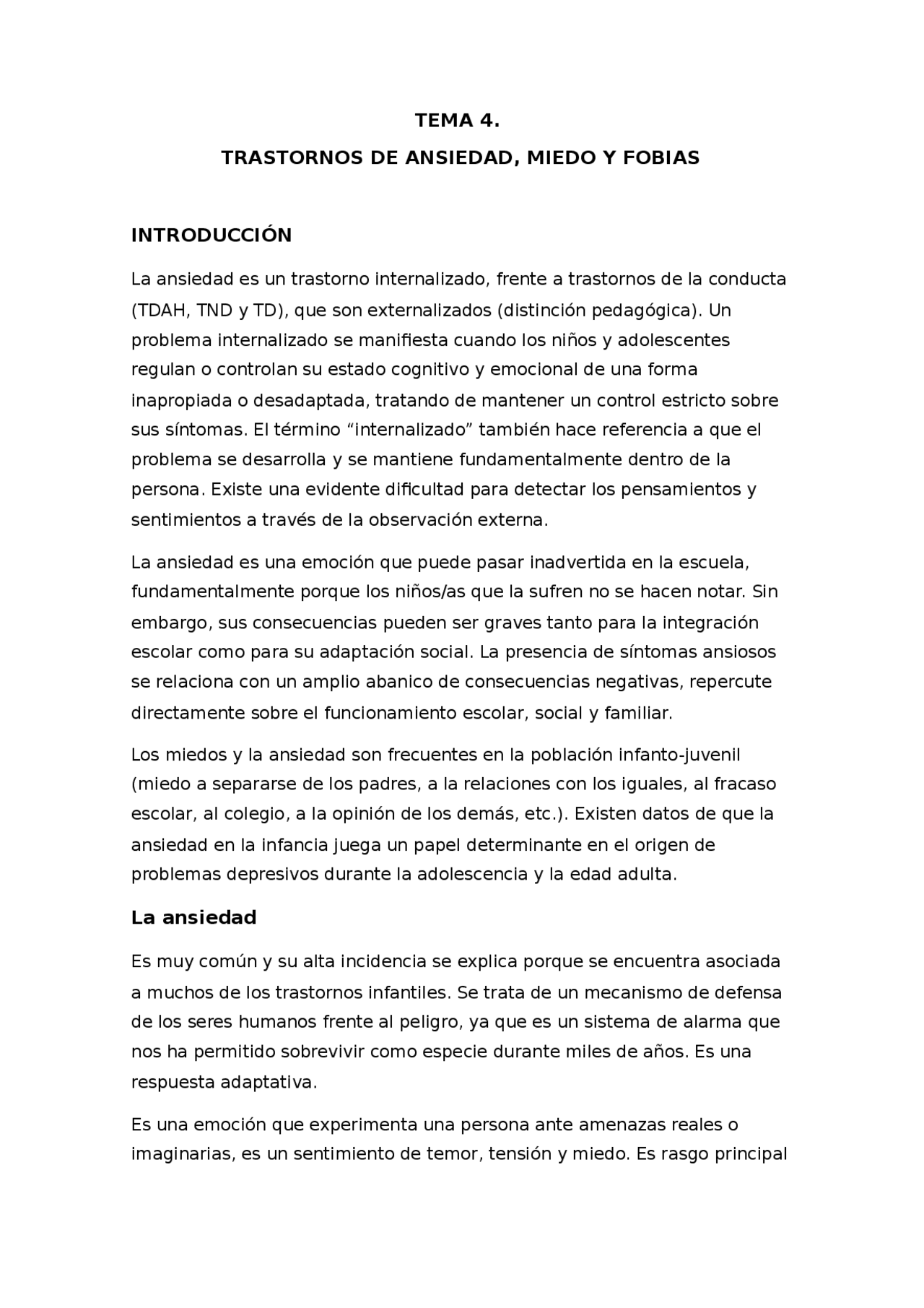 Ansiedad, Miedos y Fobias en la Infancia y Adolescencia - Prof. Sánchez ...