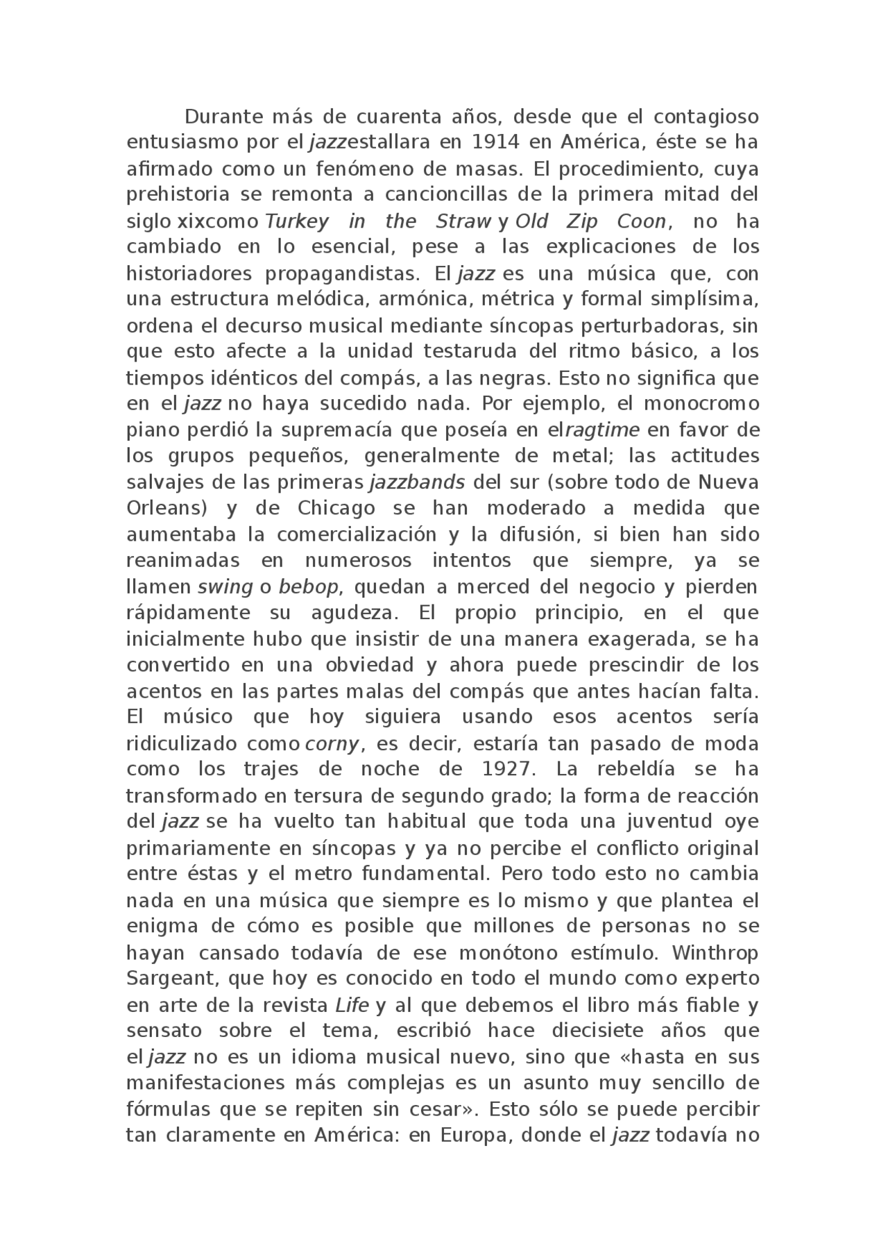 Adorno jazz Apuntes de Economía Docsity