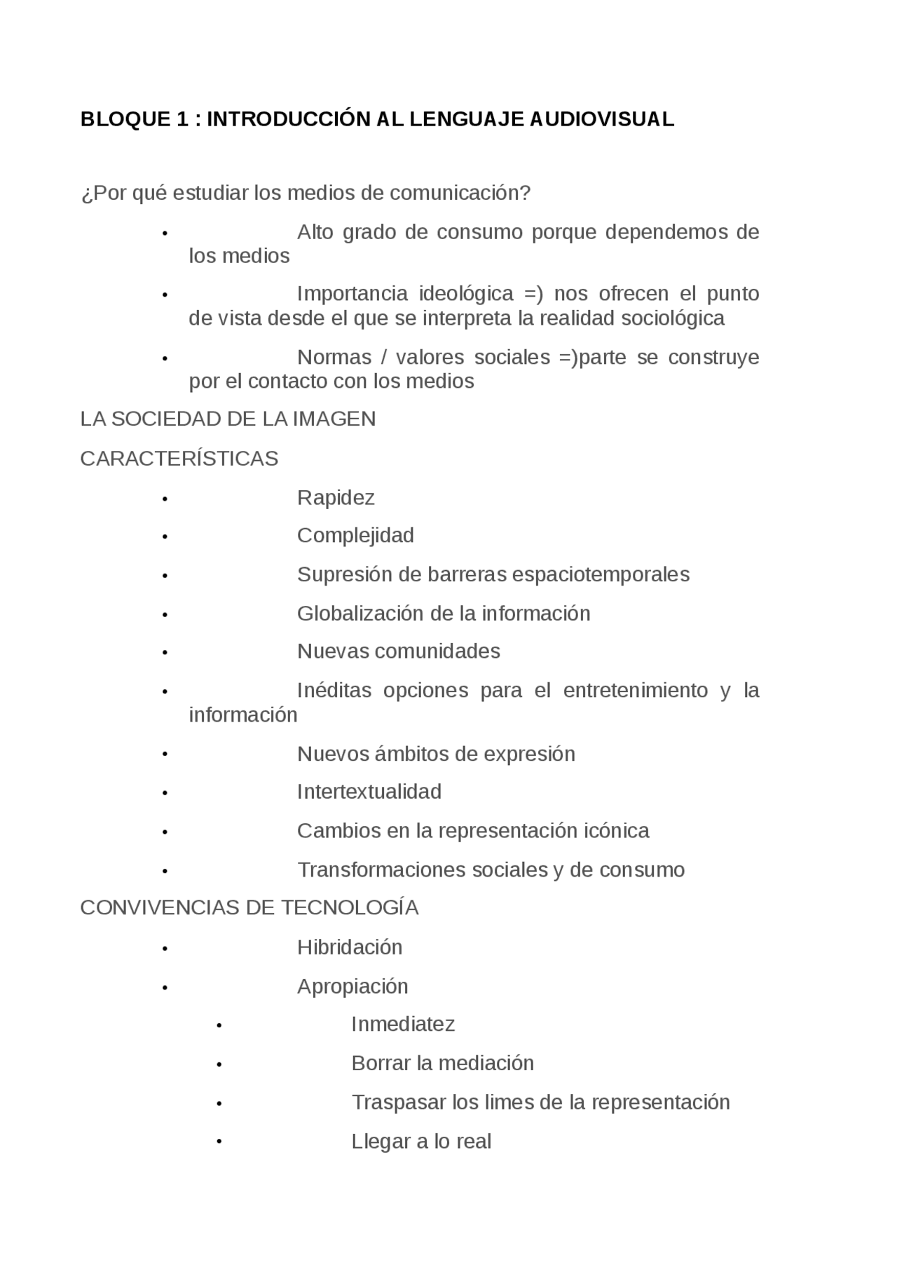 Lenguaje audiovisual - Apuntes de Periodismo - Docsity