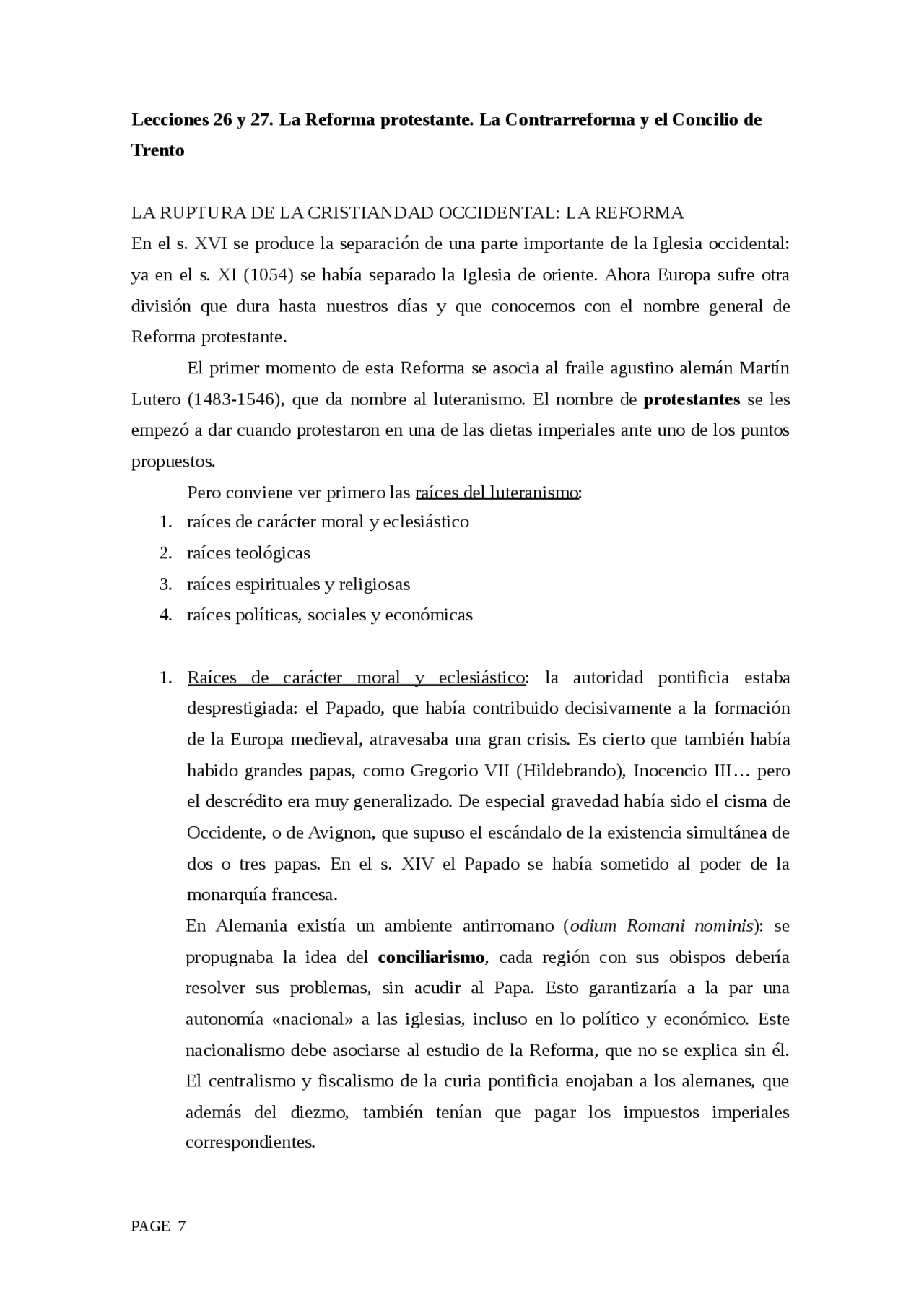 La Reforma Protestante La Contrarreforma Y El Concilio De Trento Apuntes De Historia Economica Docsity